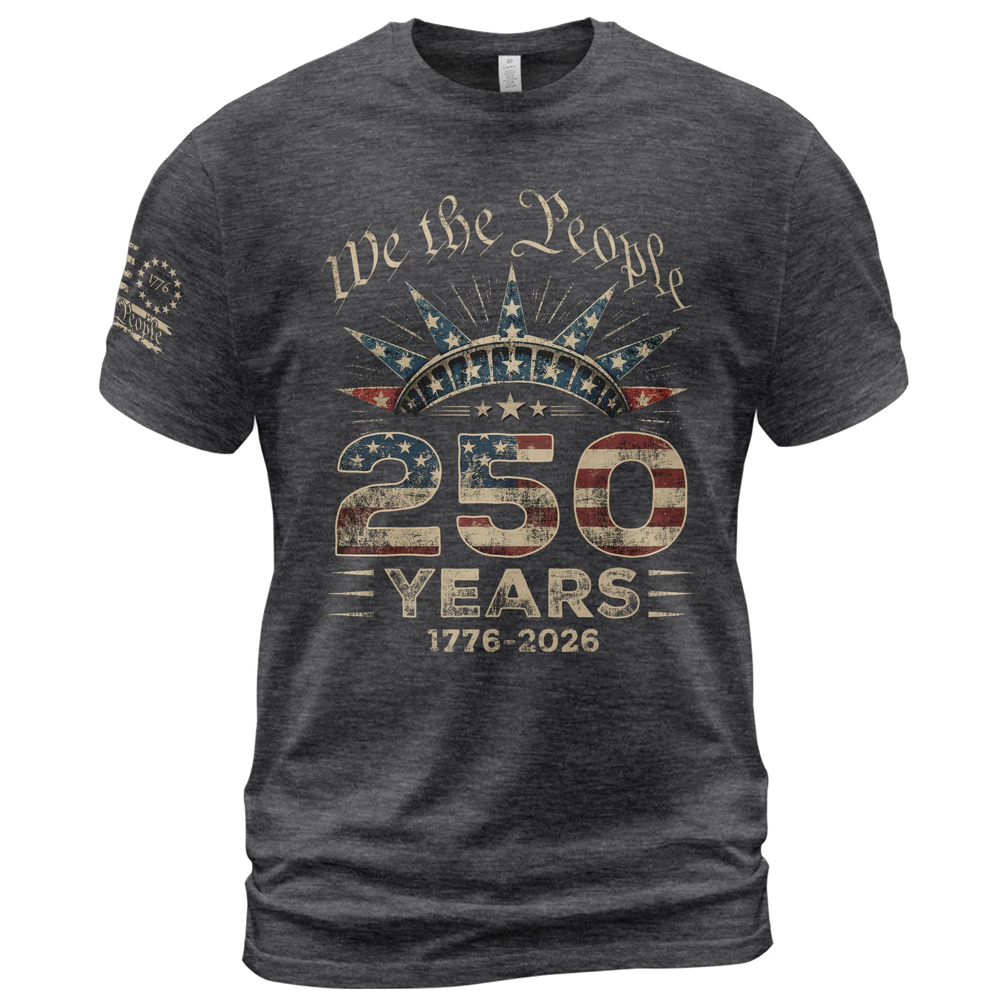USA 250th Anniversary Shirt 1776-2026 We The People Liberty Crown Patriotic - Rust Field Wear