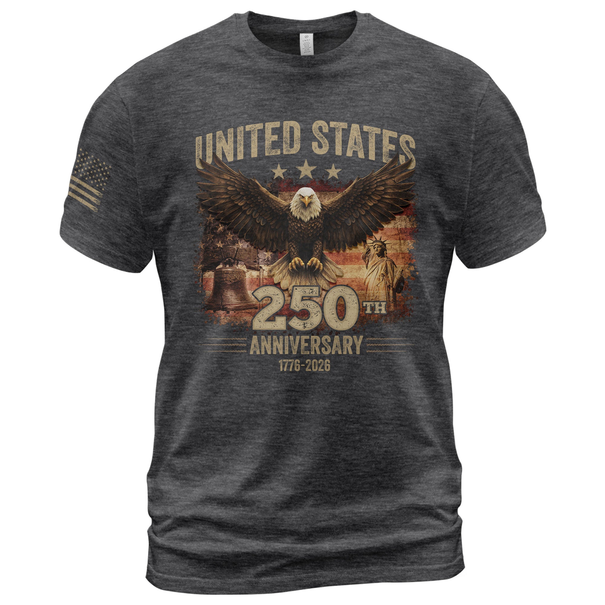 USA 250th Anniversary 250 Years Shirt 1776-2026 Vintage American Eagle Liberty Bell - Rust Field Wear