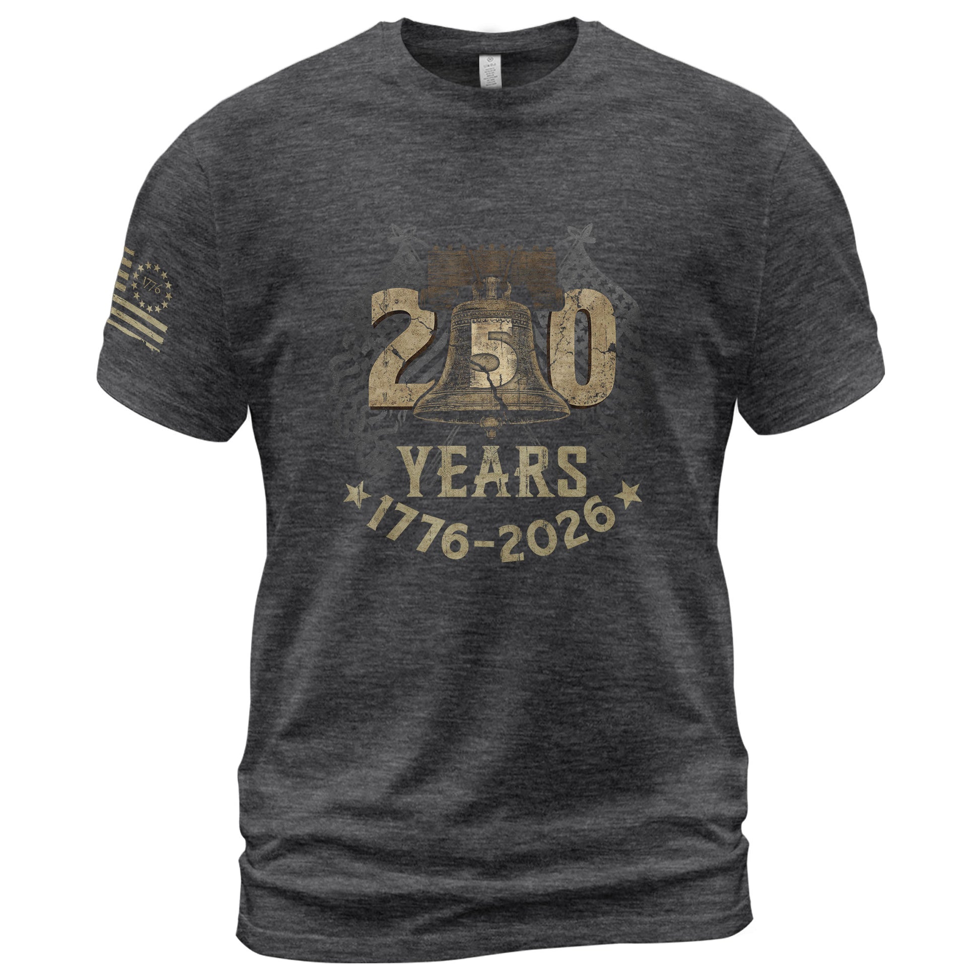 USA 250th Anniversary T-Shirt 250 Years 1776-2026 Liberty Bell Patriotic America - Rust Field Wear