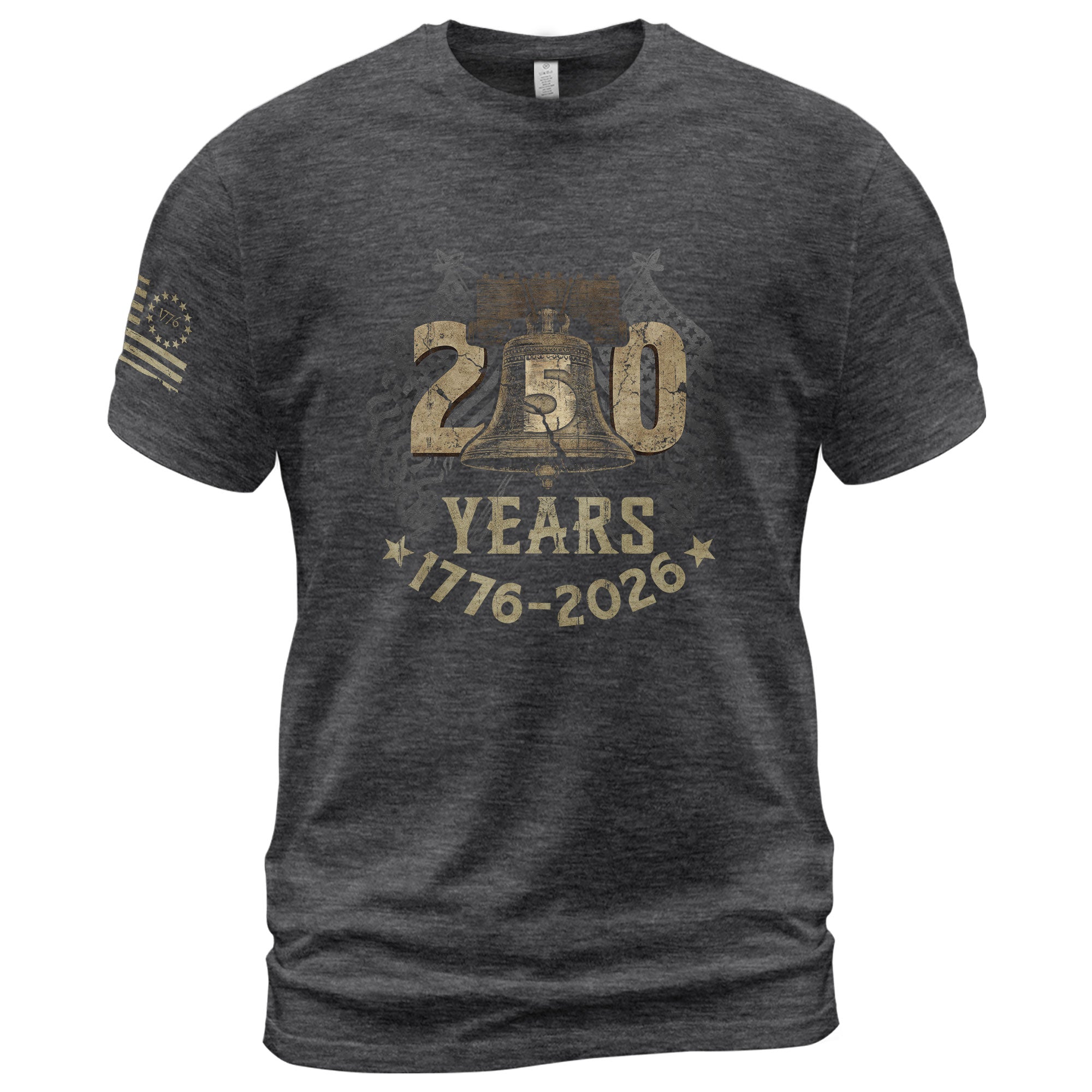 USA 250th Anniversary T-Shirt 250 Years 1776-2026 Liberty Bell Patriotic America - Rust Field Wear