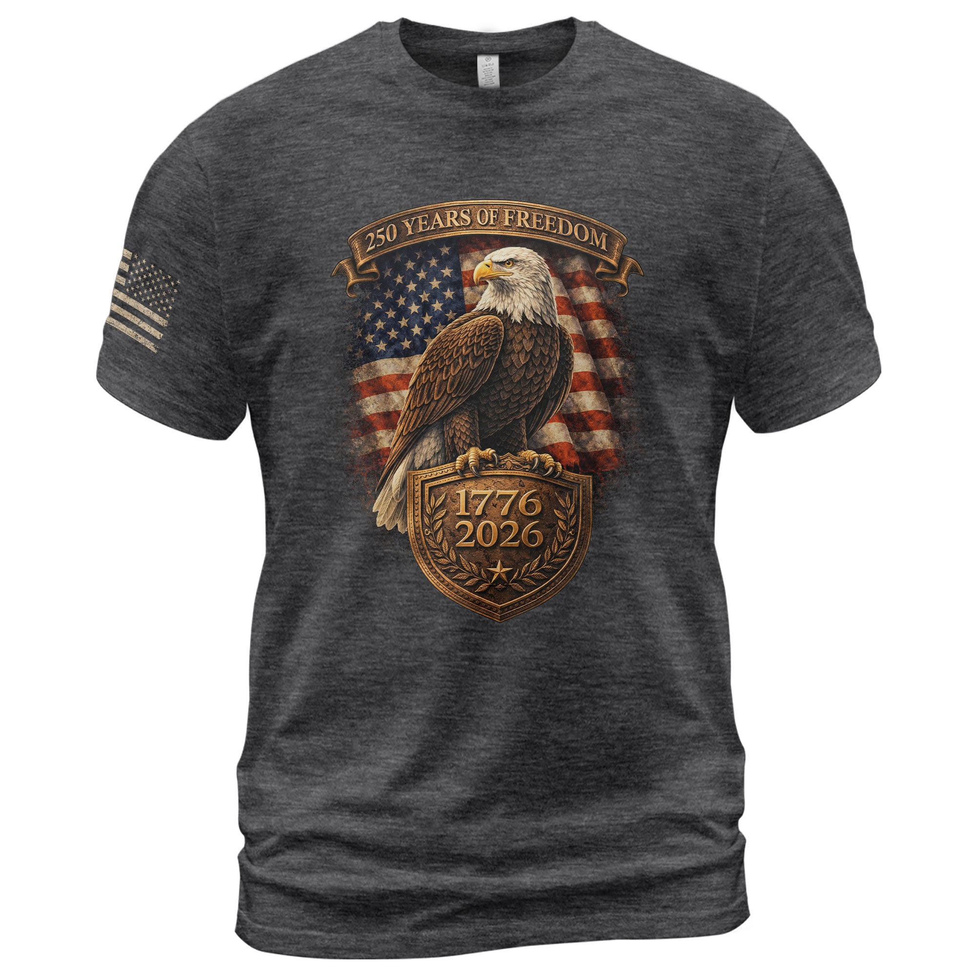 USA Eagle 250th Anniversary Patriotic Shirt Freedom Tee - Rust Field Wear