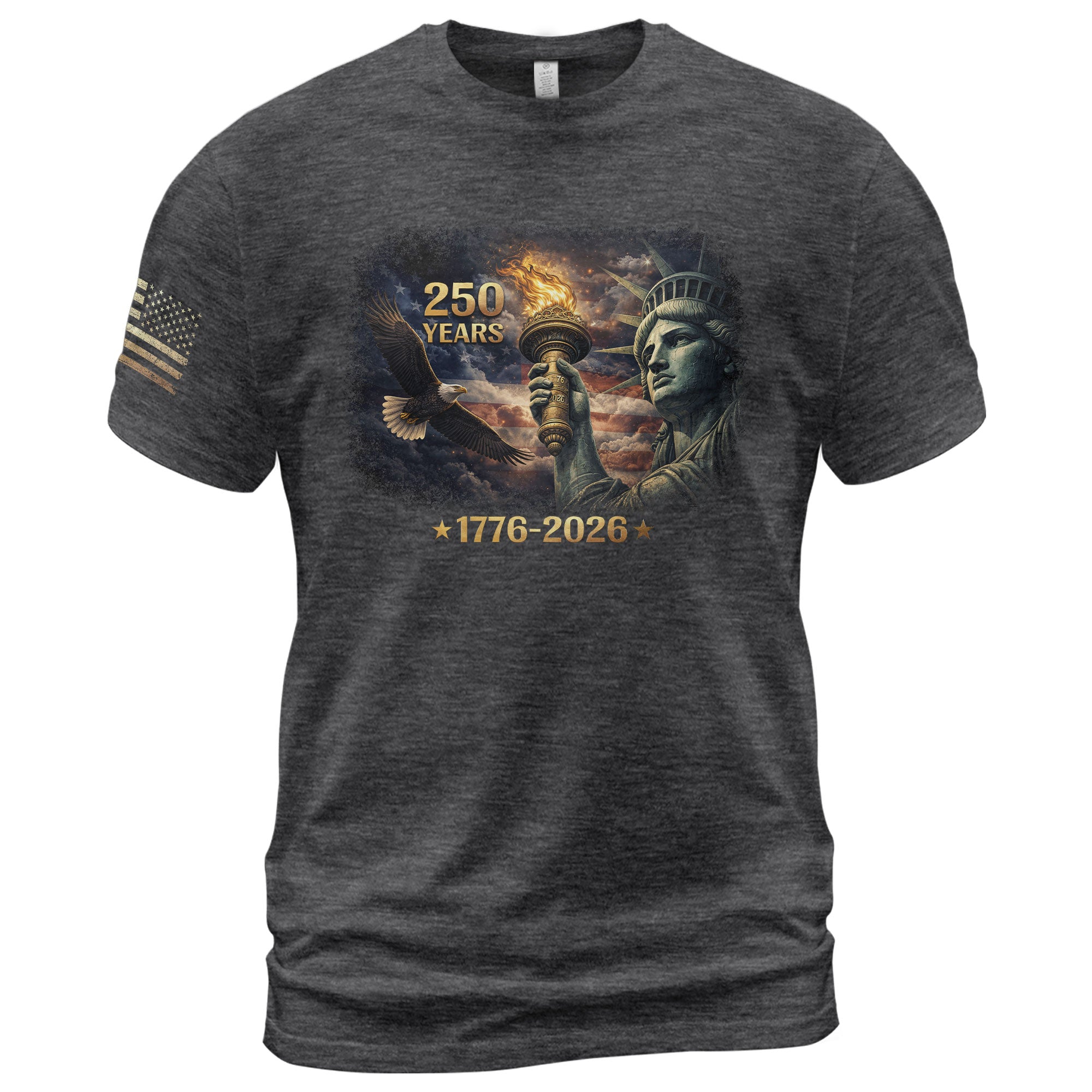 250 Years America Anniversary Eagle & Statue of Liberty Freedom Legacy Shirt - Rust Field Wear
