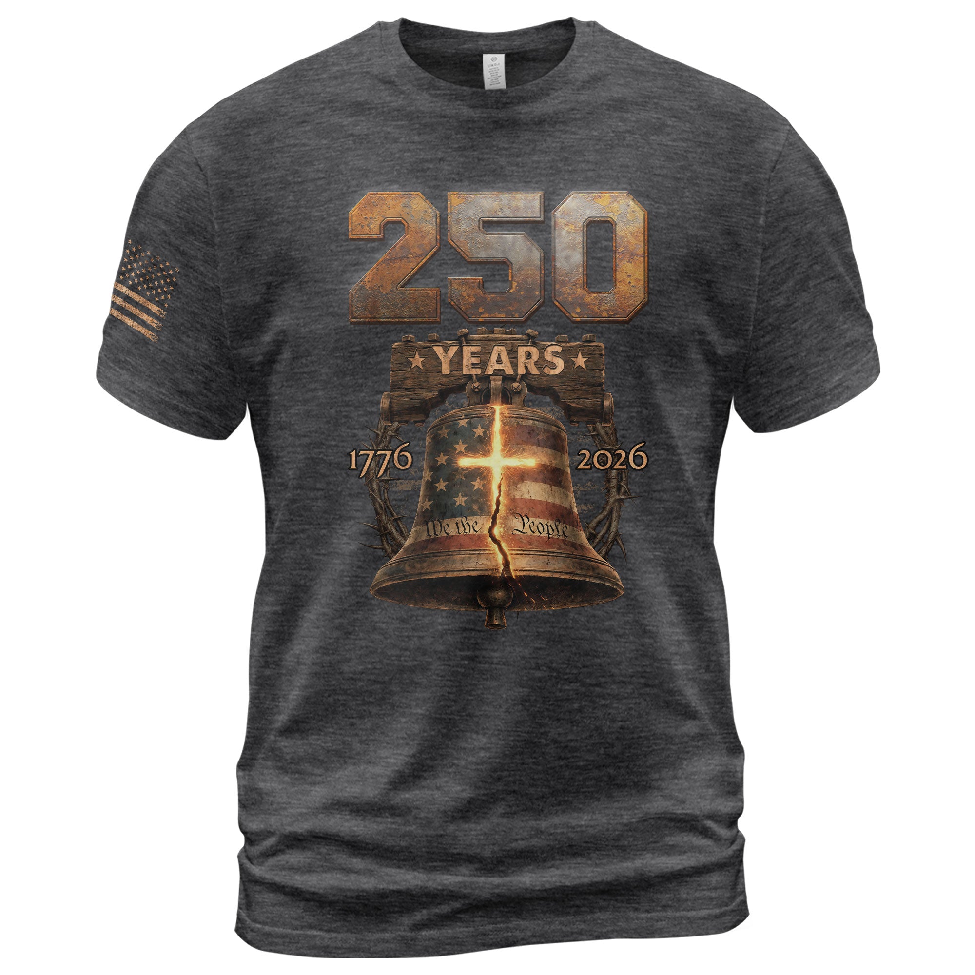 Christian Faith USA 250th Anniversary Independence Shirt 1776–2026 Patriotic Heritage - Rust Field Wear