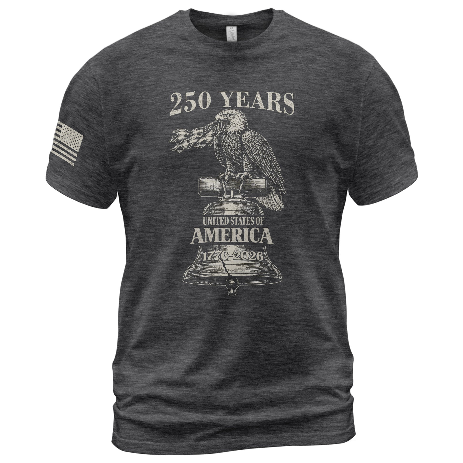 USA 250 Years Vintage T-Shirt 1776-2026 Patriotic Eagle Flag Liberty Bell Men’s Tee - Rust Field Wear