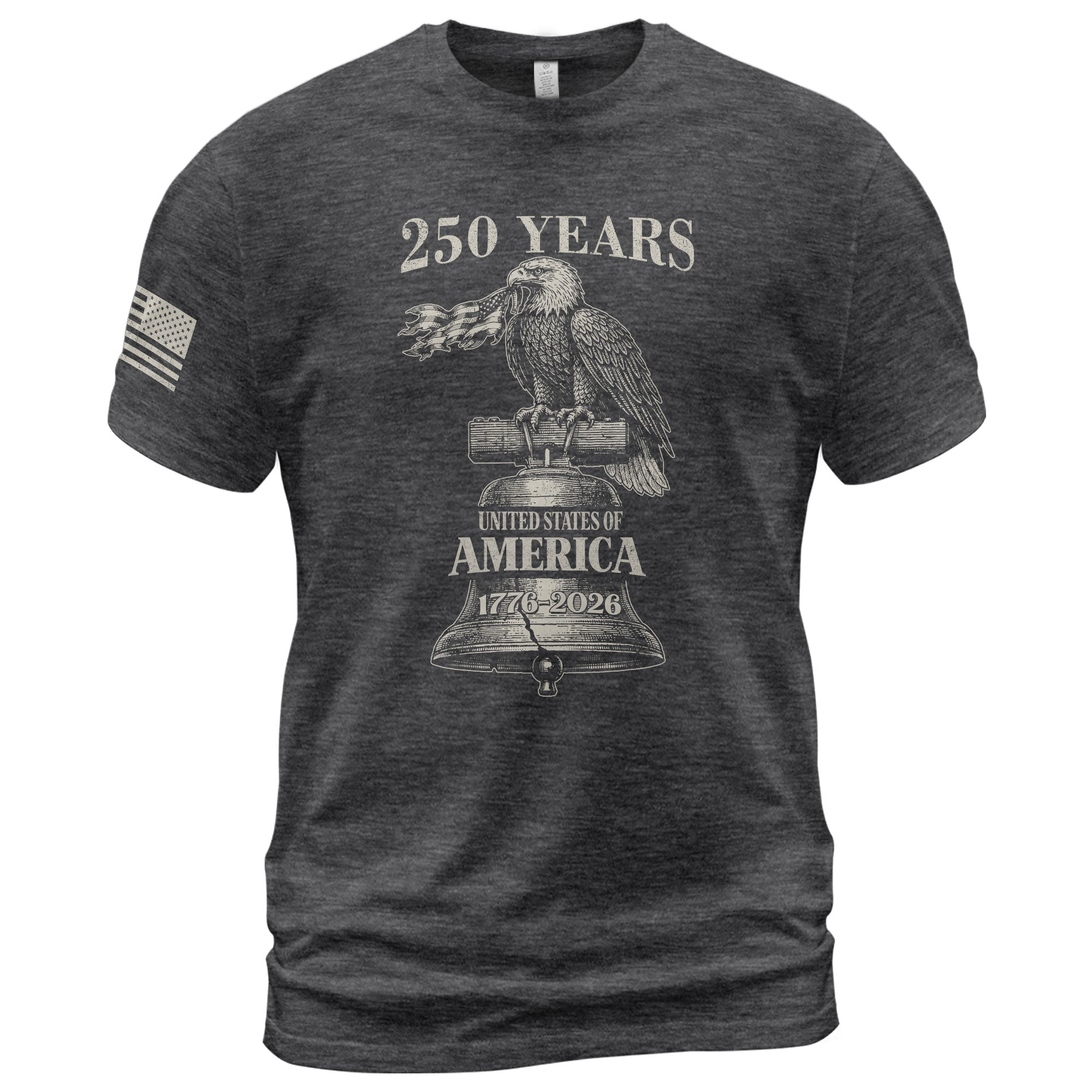 USA 250 Years Vintage T-Shirt 1776-2026 Patriotic Eagle Flag Liberty Bell Men’s Tee - Rust Field Wear