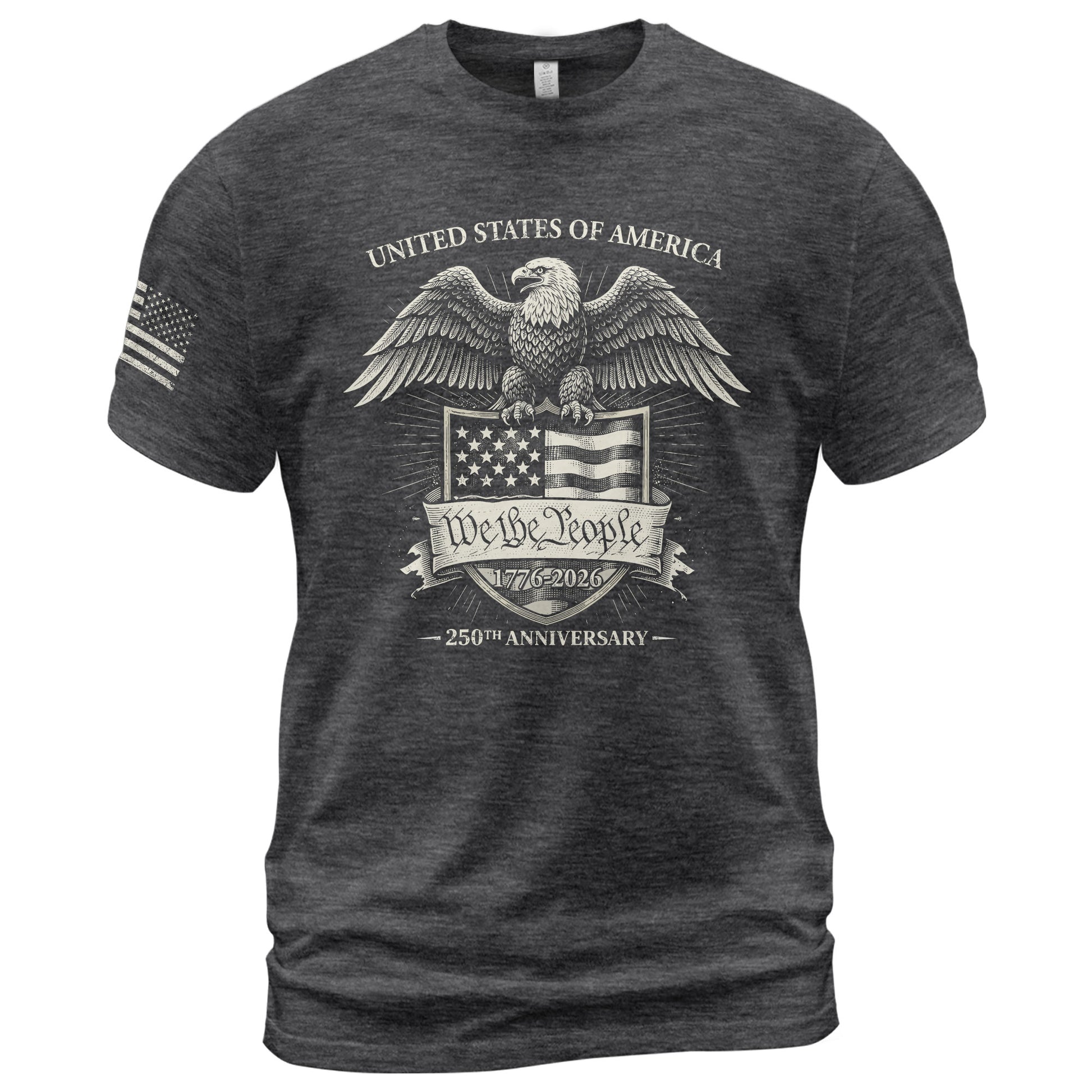 USA 250 Years Freedom Shirt 1776-2026 We The People American Eagle Shield Patriotic - Rust Field Wear