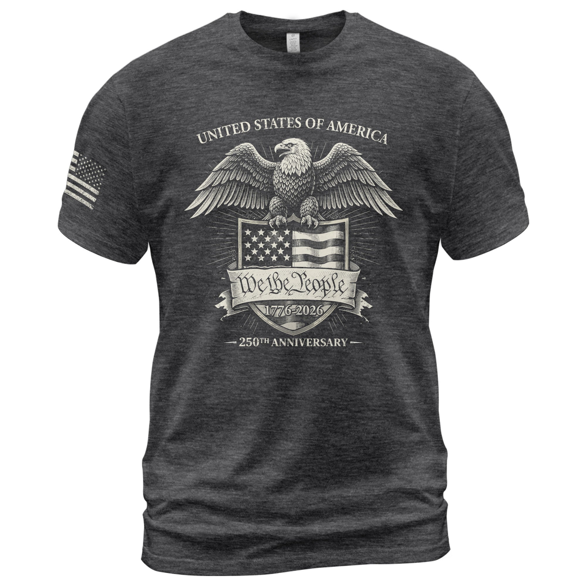 USA 250 Years Freedom Shirt 1776-2026 We The People American Eagle Shield Patriotic - Rust Field Wear