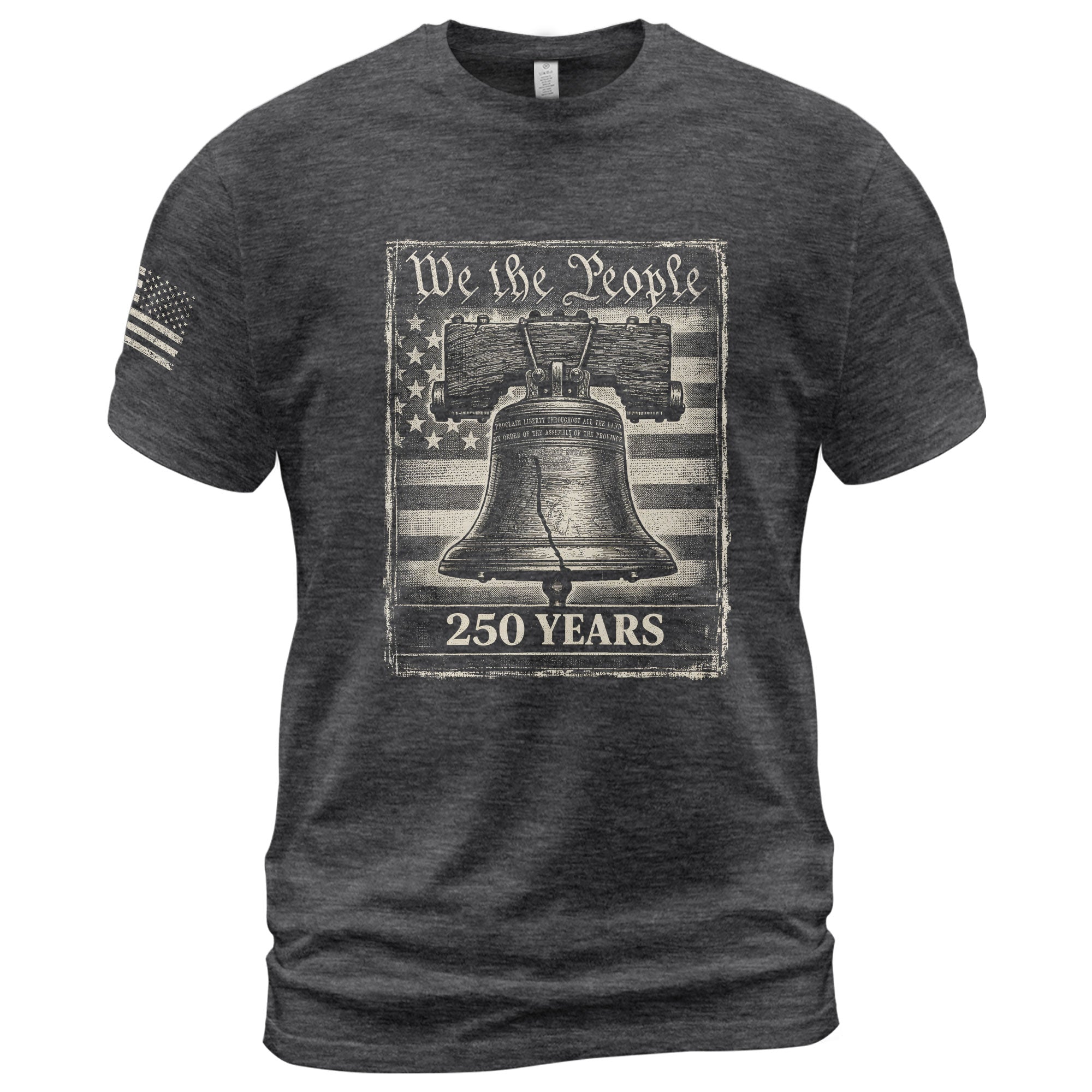 America 250th Anniversary T-Shirt - 250 Years 1776-2026 Liberty Bell "We The People" Patriotic Tee - Rust Field Wear