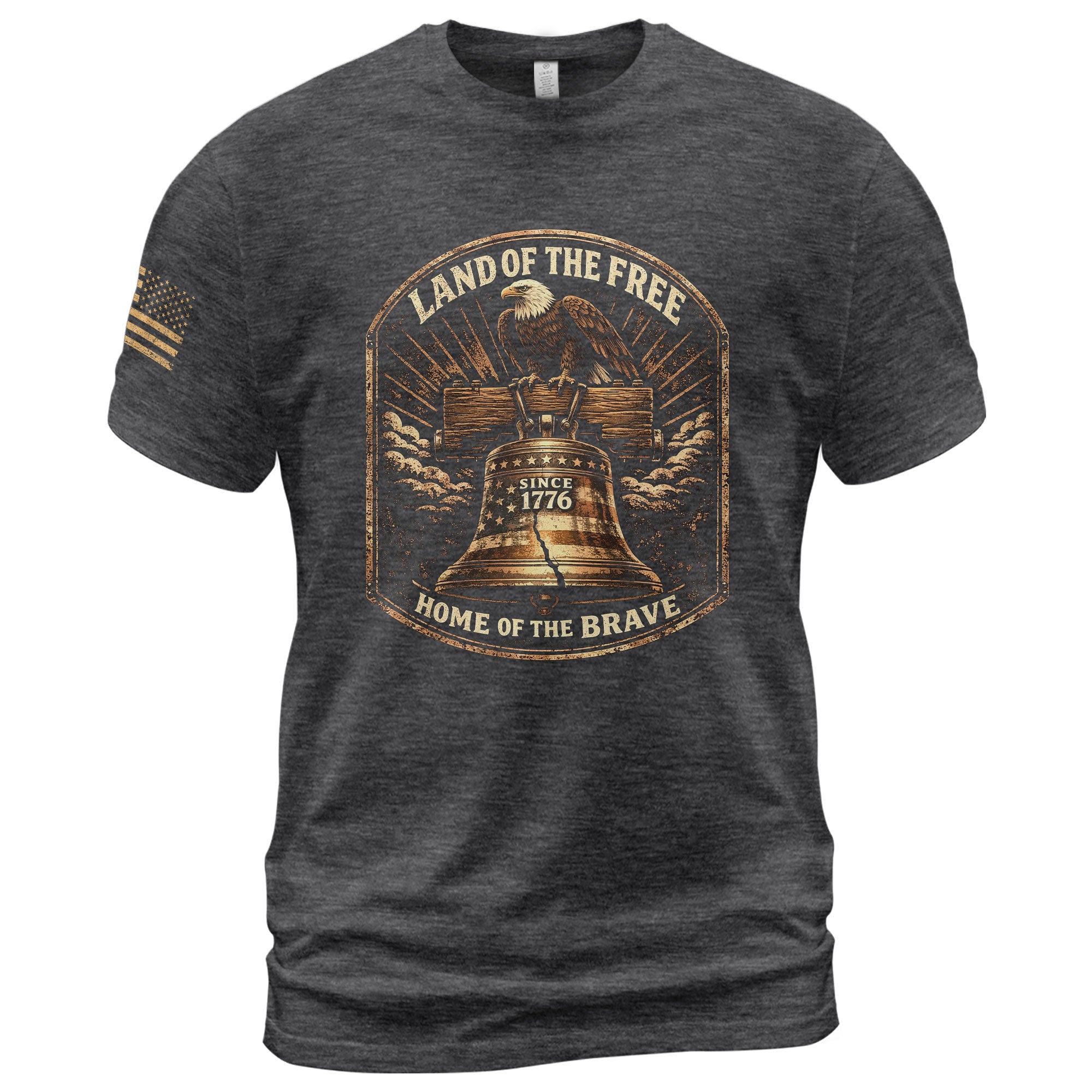 America 250th Anniversary T-Shirt 1776-2026 – Land of the Free Liberty Bell & Eagle Tee - Rust Field Wear
