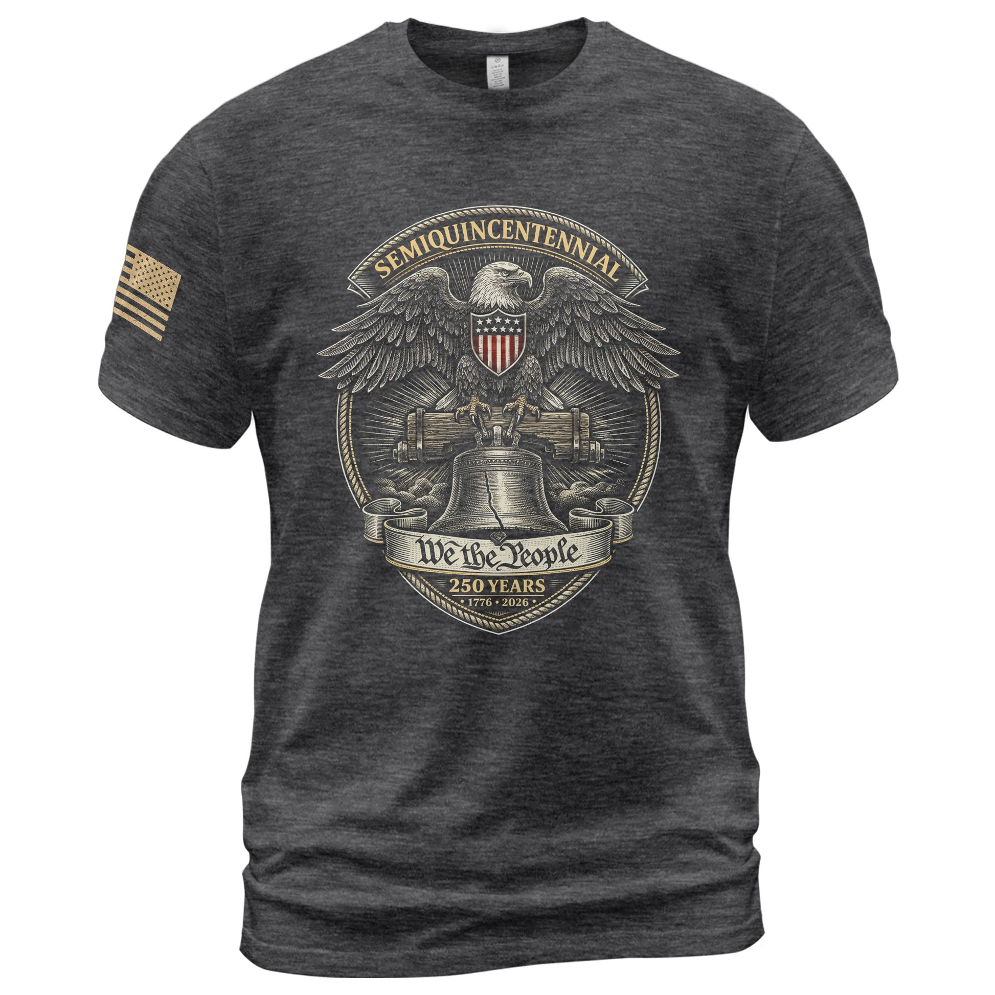 America 250th Anniversary T-Shirt (1776-2026) – We The People, Liberty Bell & Eagle Patriotic Tee - Rust Field Wear