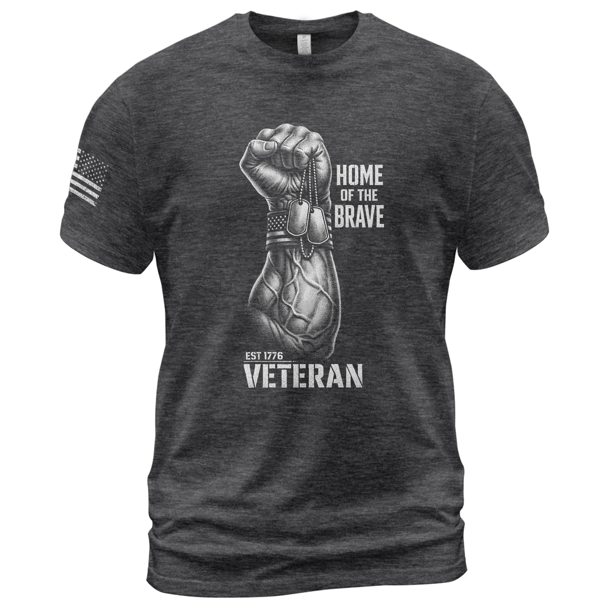 250 Years American Anniversary 1776-2026 Veteran T-Shirt – Home of the Brave USA Freedom Patriotic Mens Gift - Rust Field Wear