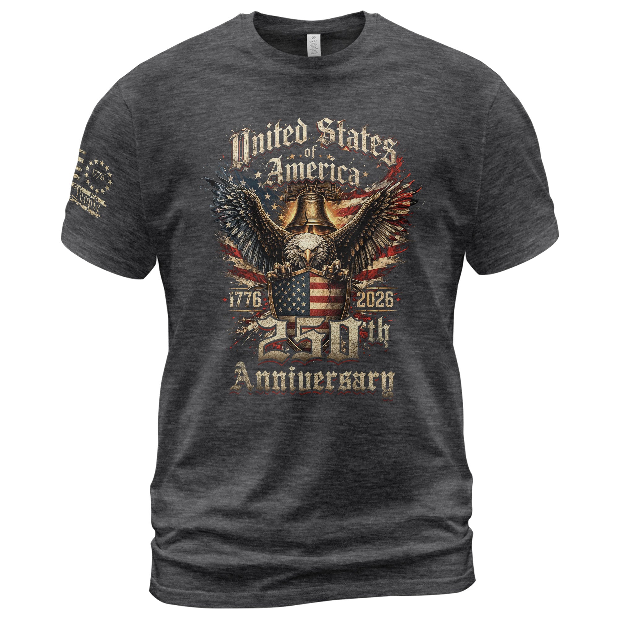 American Eagle 250th Anniversary T-Shirt 1776–2026 Patriotic Independence Graphic Tee - Rust Field Wear