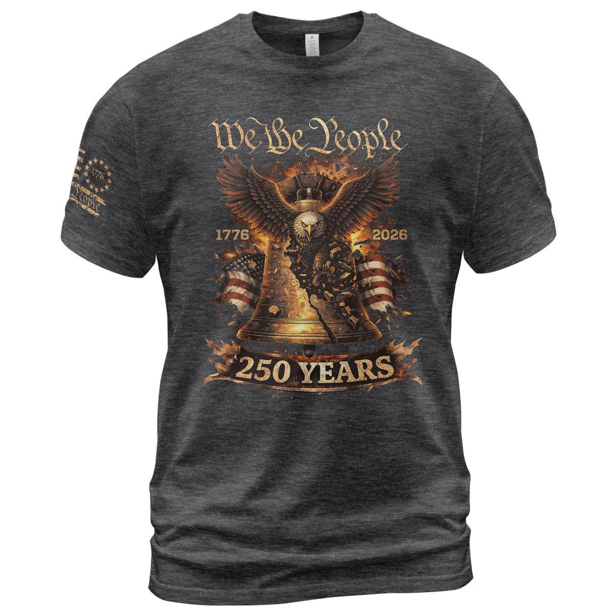 Liberty Bell Eagle We The People T-Shirt - Patriotic 250 Years Heritage Tee - Rust Field Wear