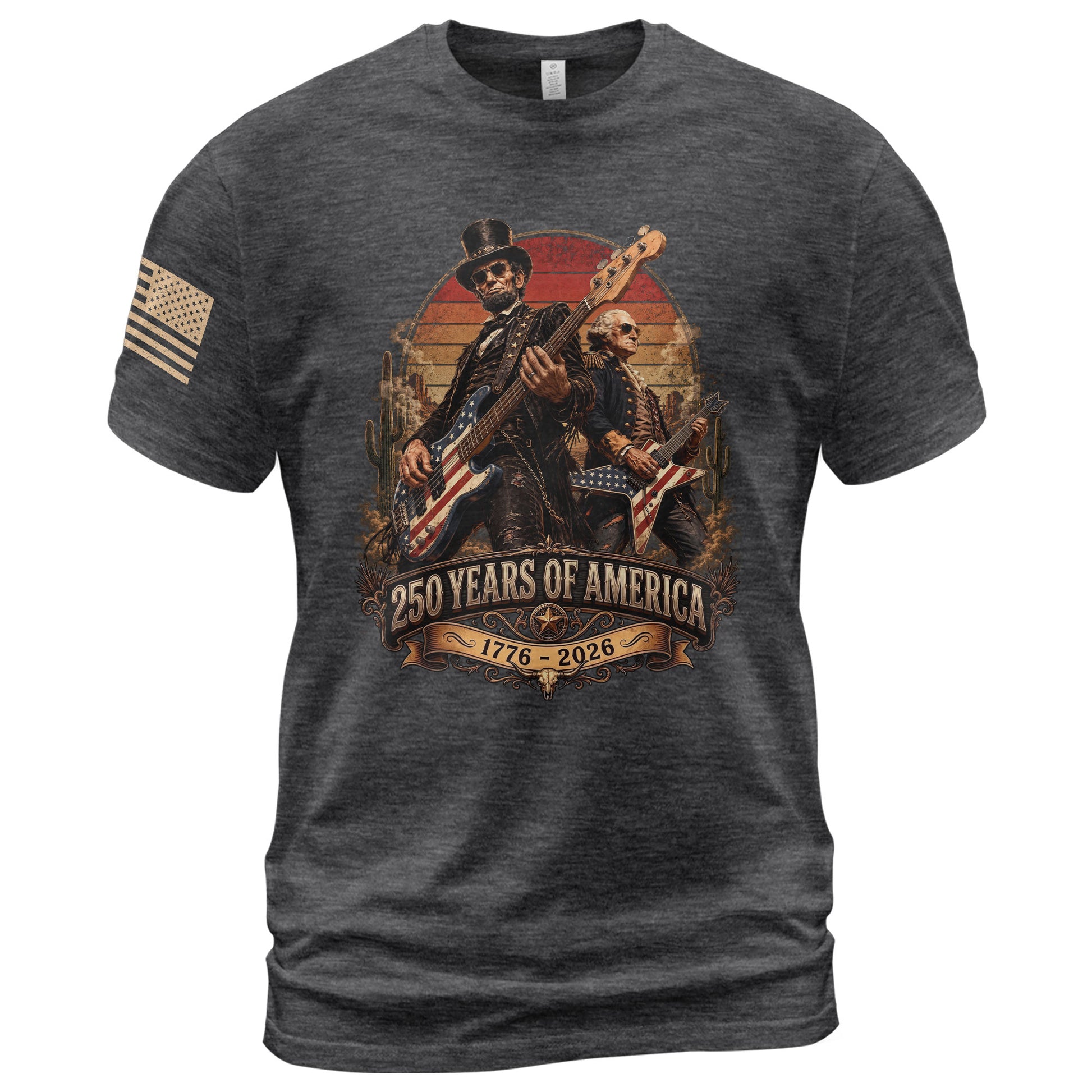 250 Years of America Shirt Vintage Patriotic Guitar Rock Freedom Tee 1776–2026 - Rust Field Wear