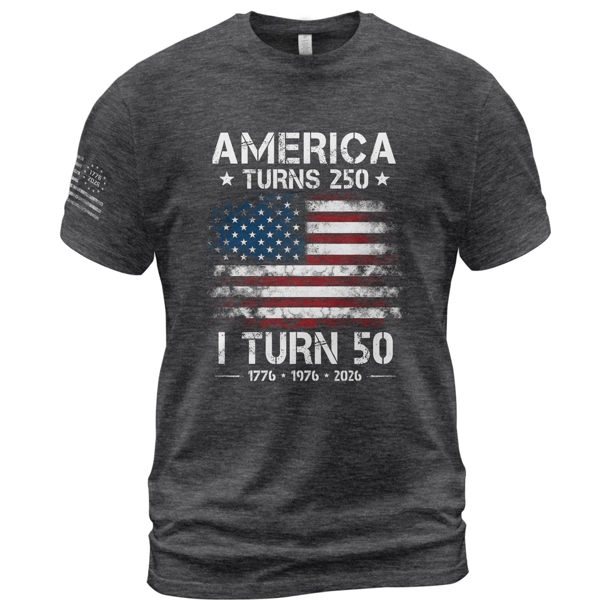 1976 Limited Edition 50th Birthday T-Shirt - Celebrating 250 Years of History 1776-2026 - Rust Field Wear