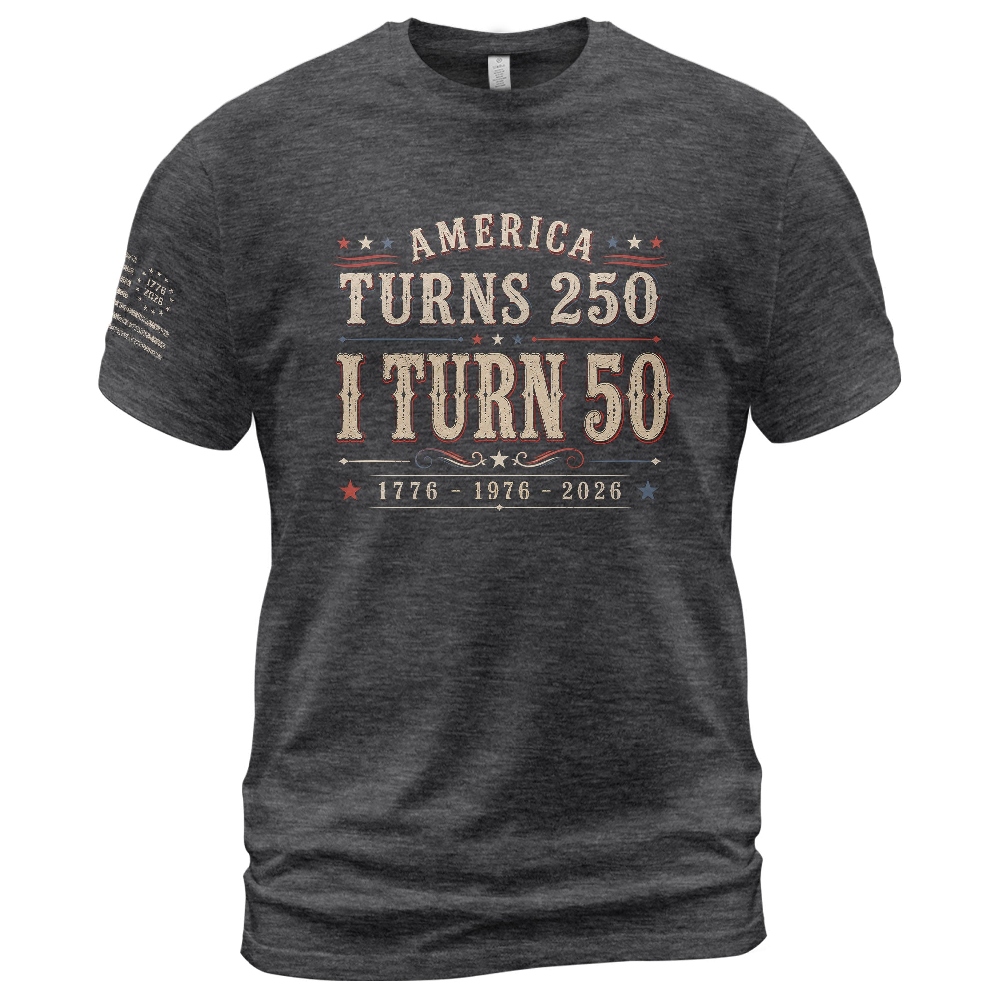 Classic 1976 Milestone Tee - Marking A Grand 250 Year National Legacy 1776-2026 Apparel - Rust Field Wear