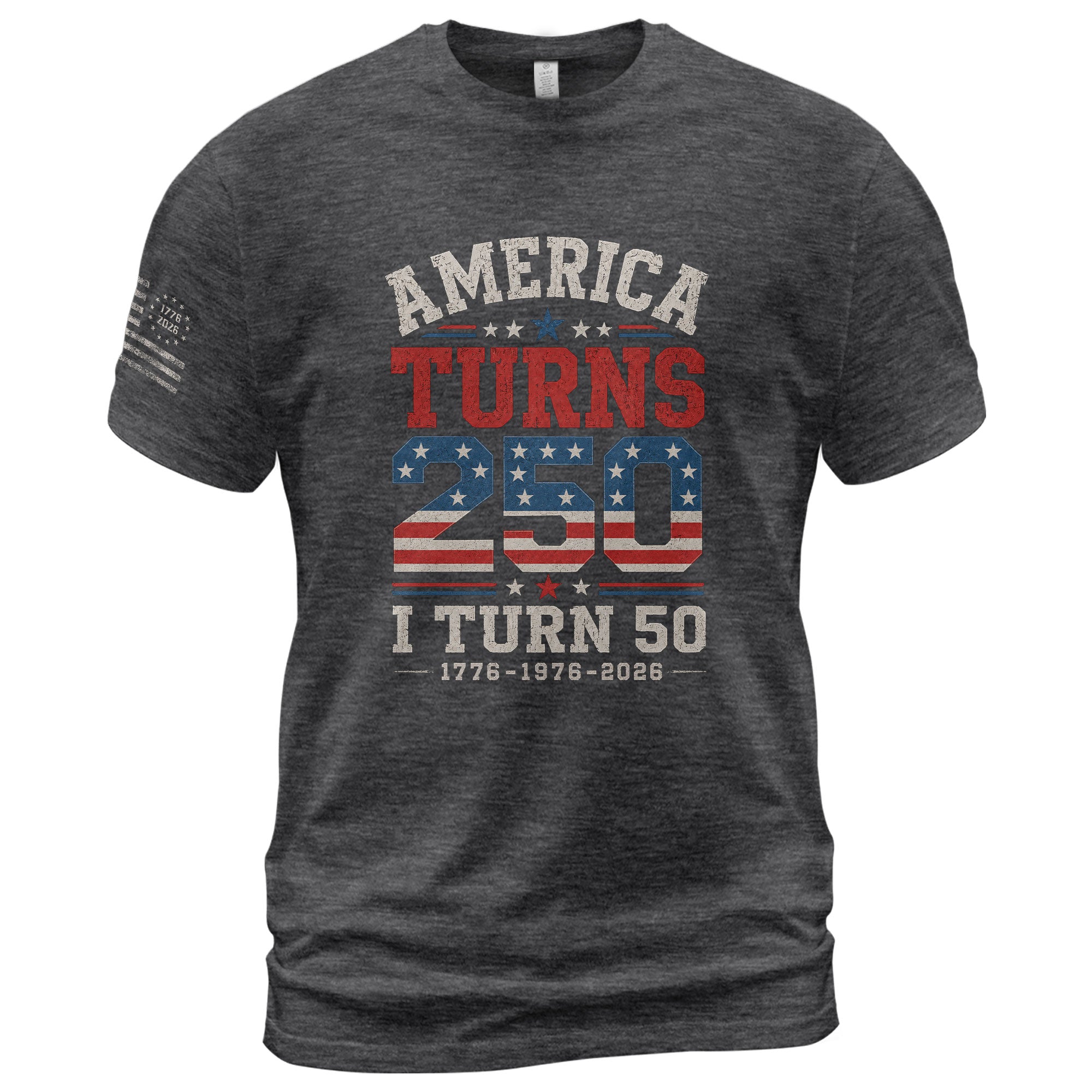 Born In 1976 - 50 Year Milestone Graphic Apparel - 250 Year Anniversary Commemorative - Rust Field Wear