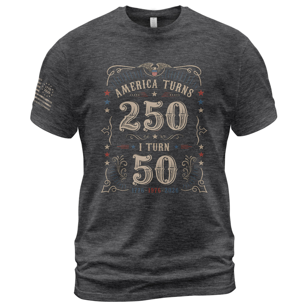 50 Year Legacy Graphic Tee - Commemorating 250 Years of History 1776-2026 Shirt Style - Rust Field Wear
