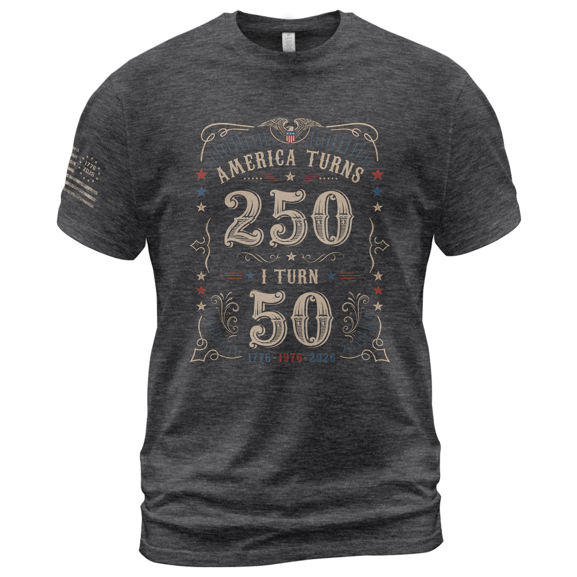 50 Year Legacy Graphic Tee - Commemorating 250 Years of History 1776-2026 Shirt Style - Rust Field Wear
