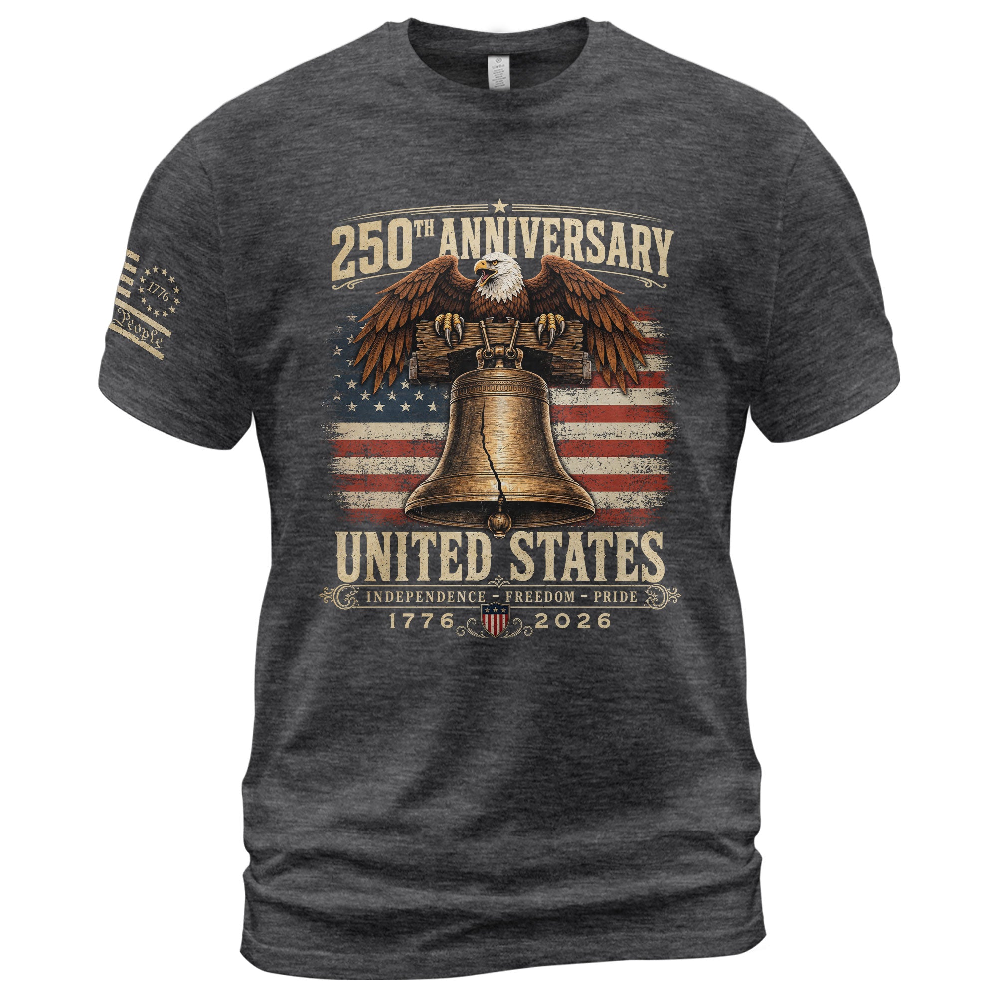 Liberty Bell Eagle Shirt 250th Anniversary 1776-2026 United States Patriotic Graphic Tee - Rust Field Wear