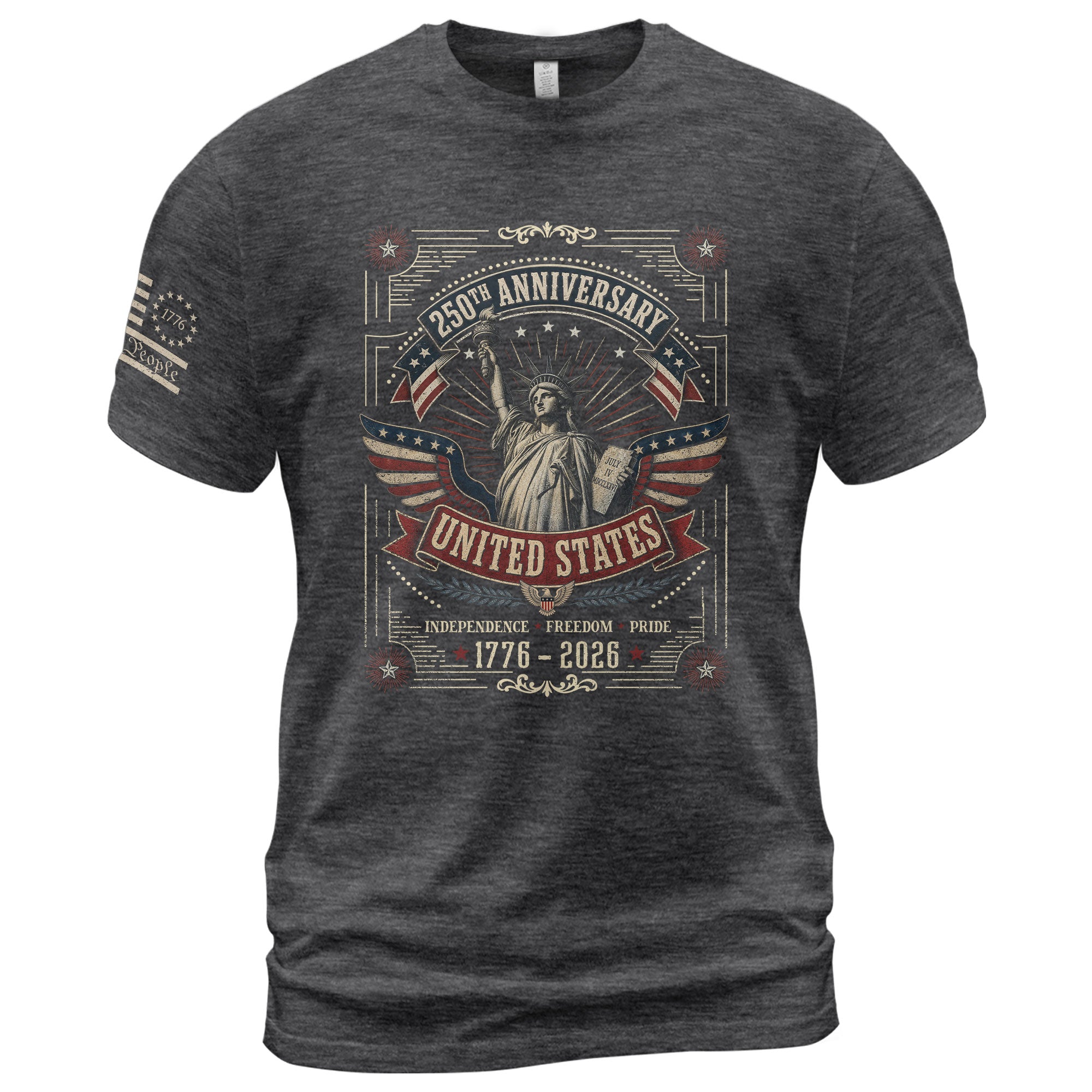 Statue of Liberty 250th Anniversary Shirt 1776-2026 United States Patriotic Graphic Tee - Rust Field Wear