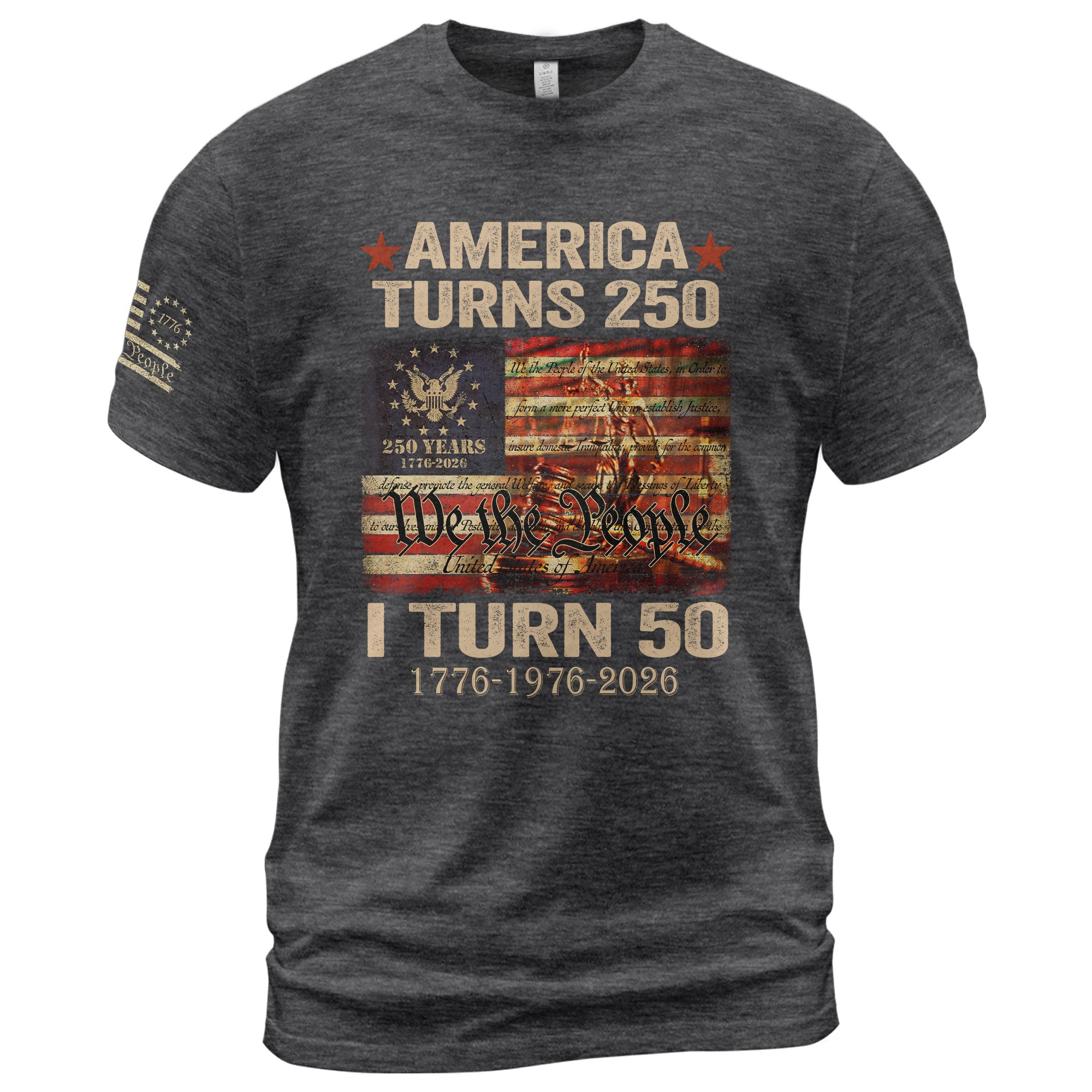 1976 Limited Edition 50th Birthday Shirt Patriotic We The People Graphic Tee 2026 - Rust Field Wear