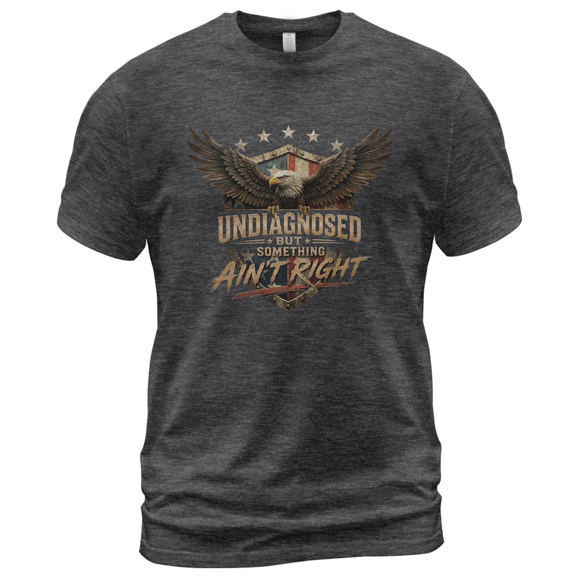 Undiagnosed But Something Ain't Right Tshirt - Patriotic Eagle Chronic Illness Tee - Rust Field Wear
