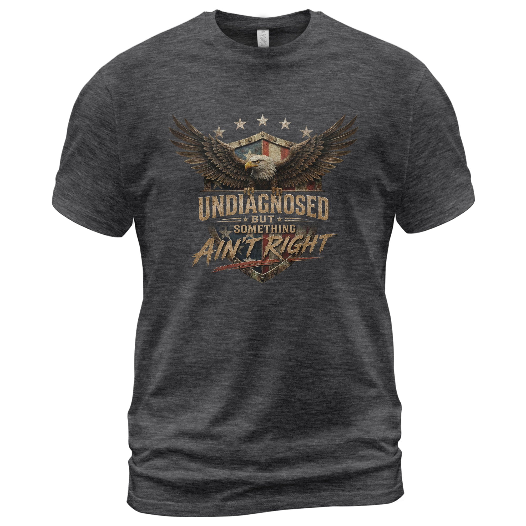 Undiagnosed But Something Ain't Right Tshirt - Patriotic Eagle Chronic Illness Tee - Rust Field Wear