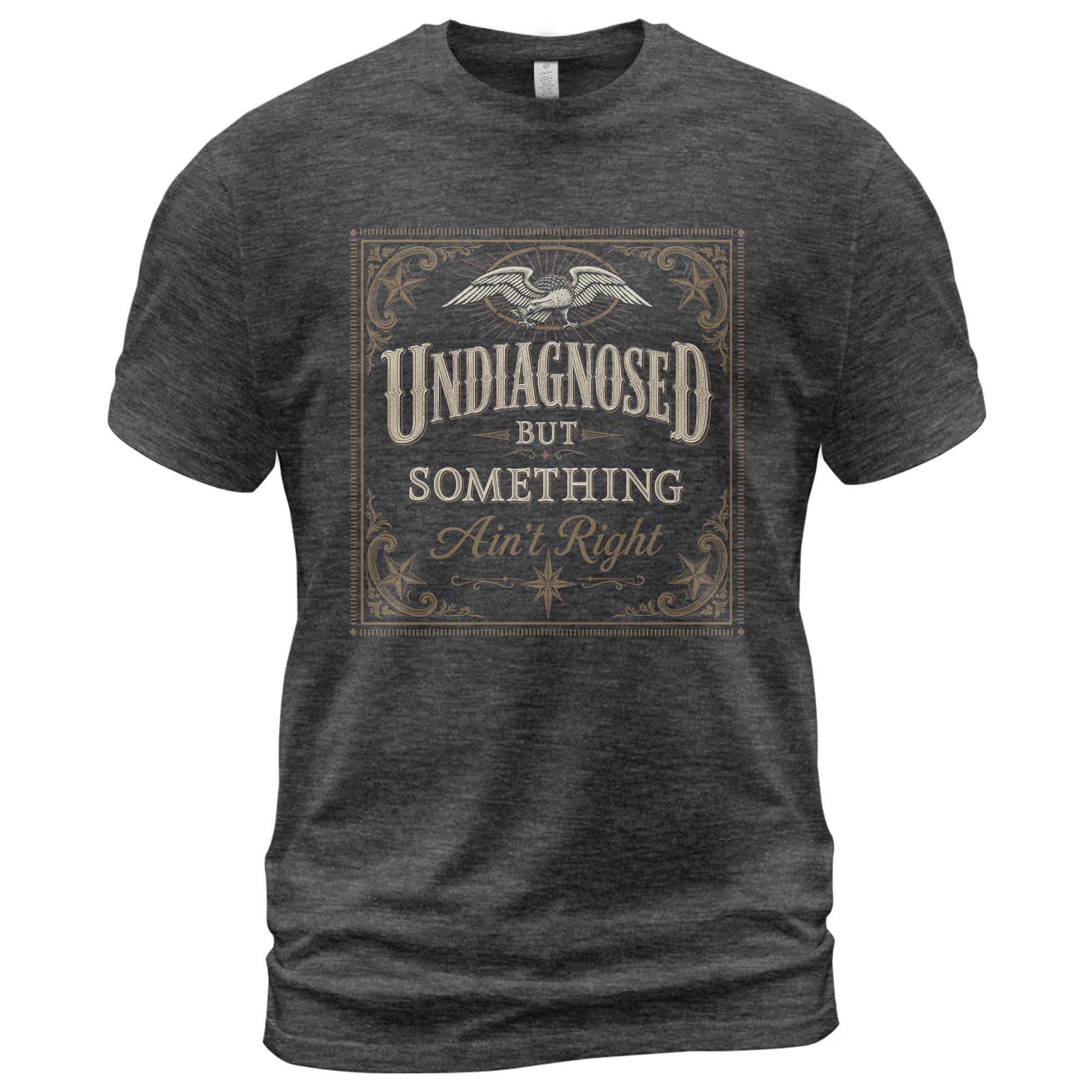 Undiagnosed But Something Ain't Right Tshirt - Vintage Filigree Chronic Illness Tee - Rust Field Wear