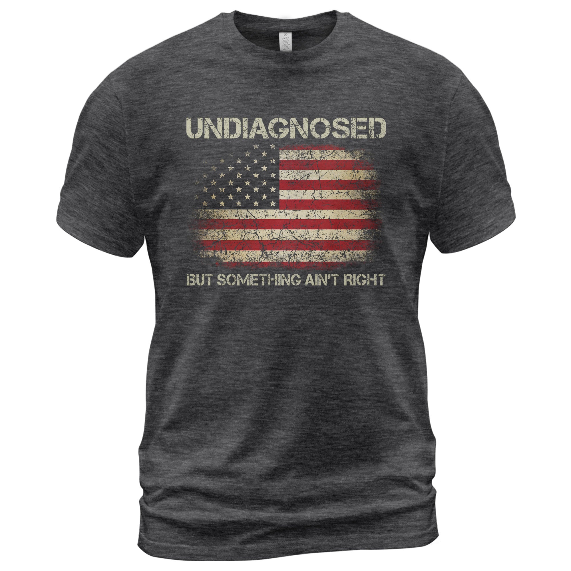 Undiagnosed But Something Ain't Right Tshirt - American Flag Chronic Illness Tee - Rust Field Wear