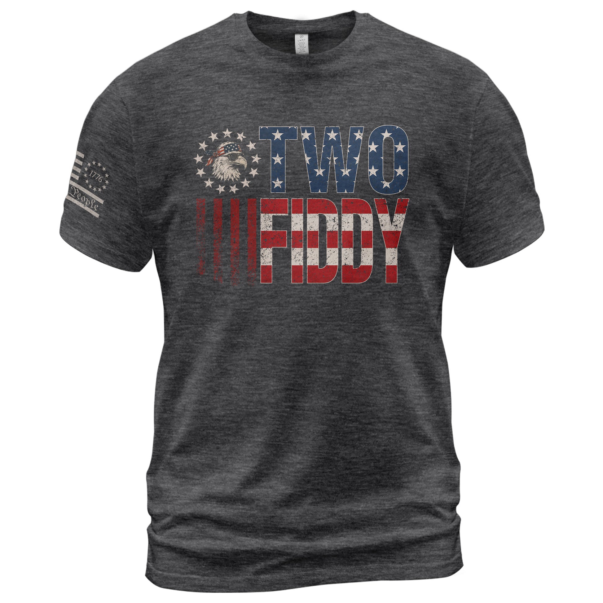 Two Fiddy Star-Spangled Graphic Tee - Patriotic 250th Anniversary Vintage Cotton Shirt - Rust Field Wear