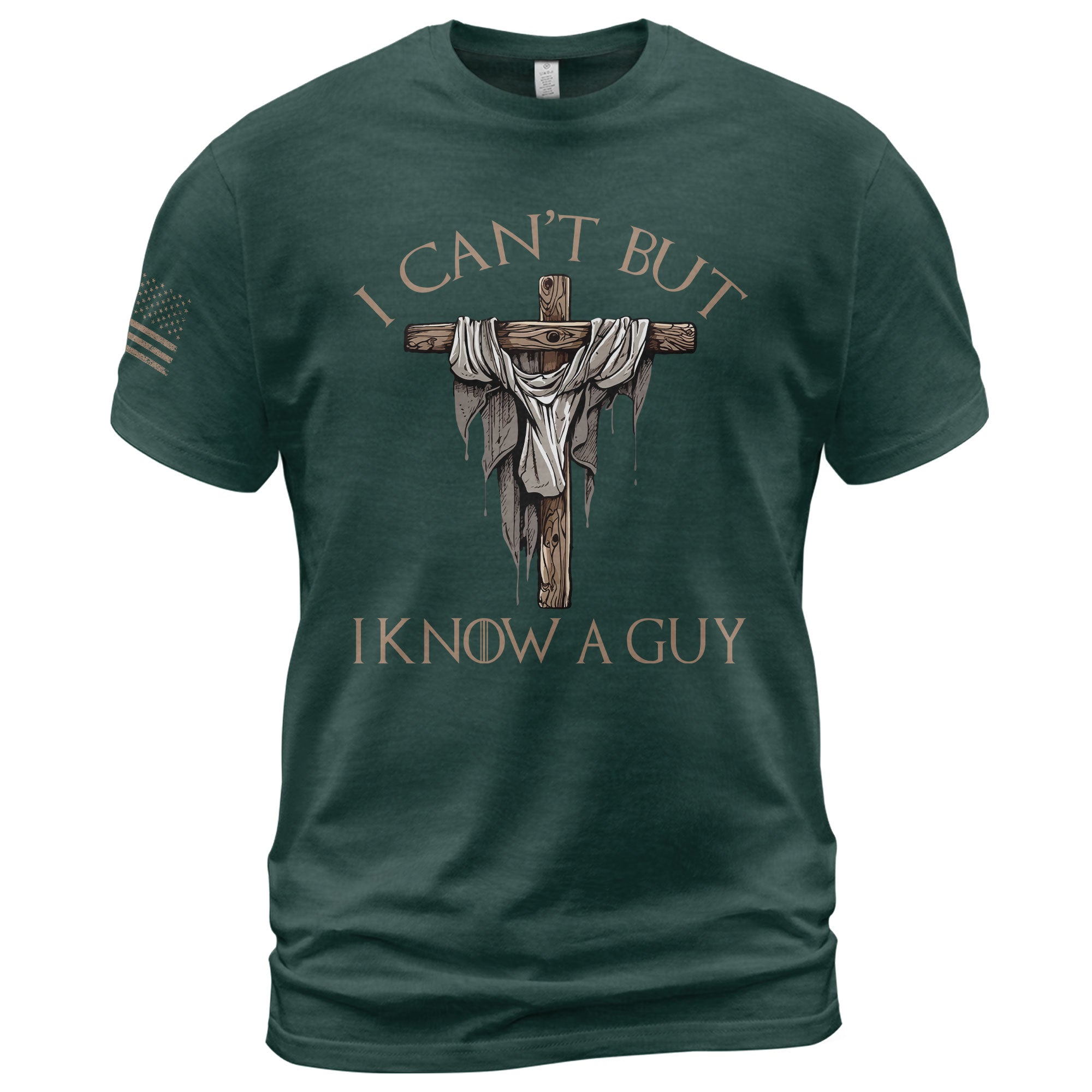 My Strength Is In Him "I Know A Guy"" Jesus ", Christian Tee Shirts - Faith Shirts for Men - Rust Field Wear