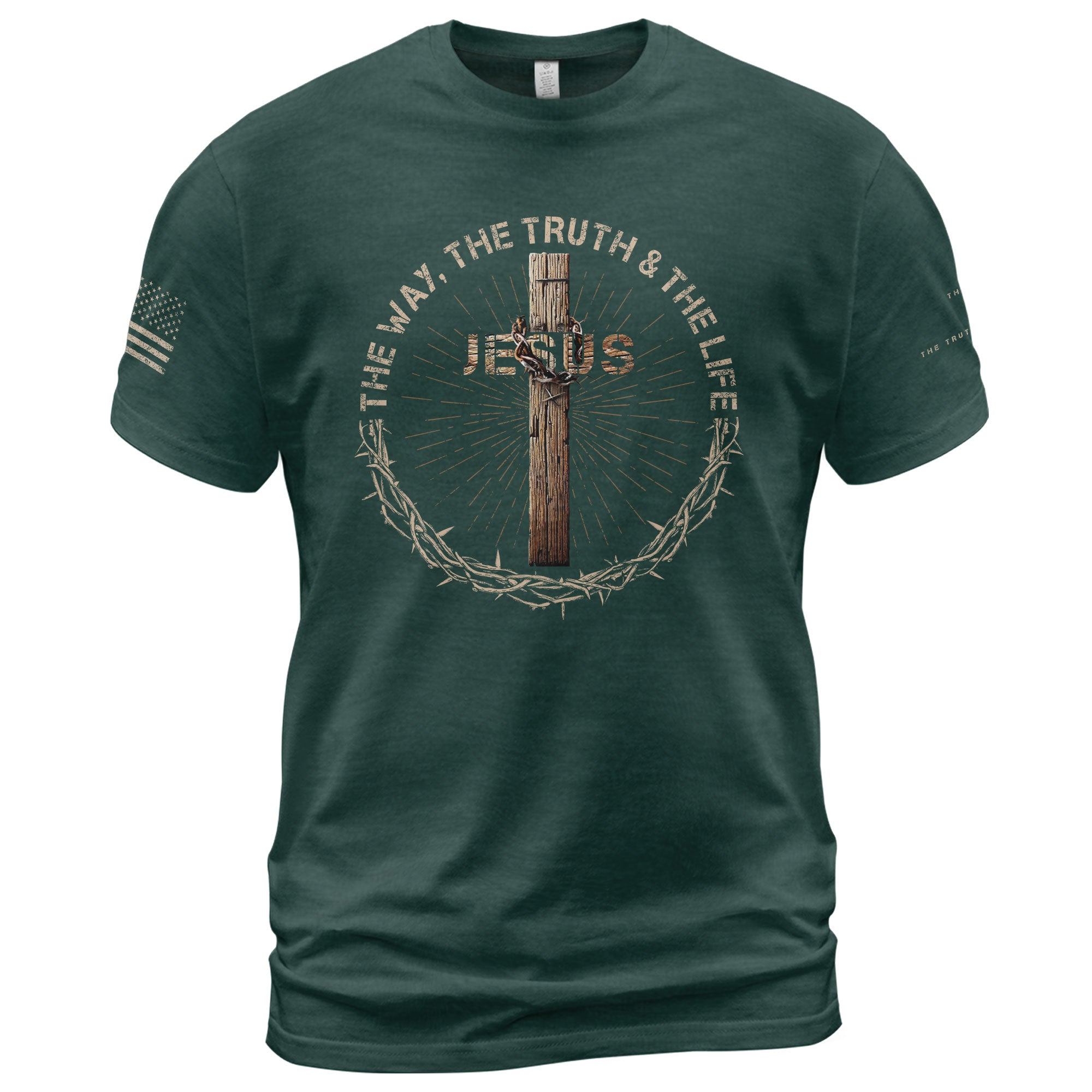 Christian Shirts for Men - Jesus The Way The Truth The Life, Christian Tee Shirts - Rust Field Wear