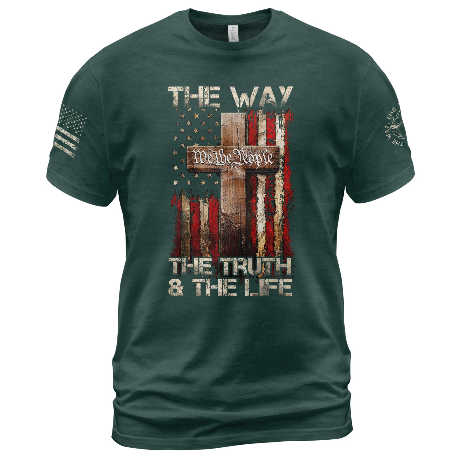 Faith Based Christian Tee Shirts, Jesus Is The Way - Christian Shirts for Men - Rust Field Wear