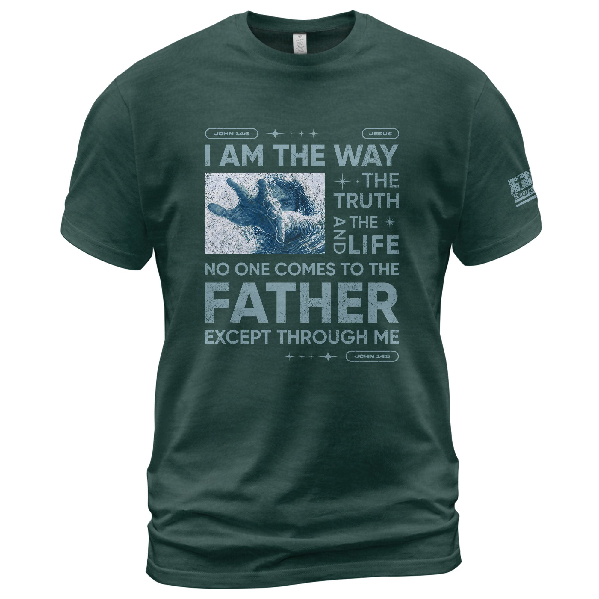 I Am the Way John 14:6 - Christian Shirts for Men, Faith Based Christian Tee Shirts - Rust Field Wear