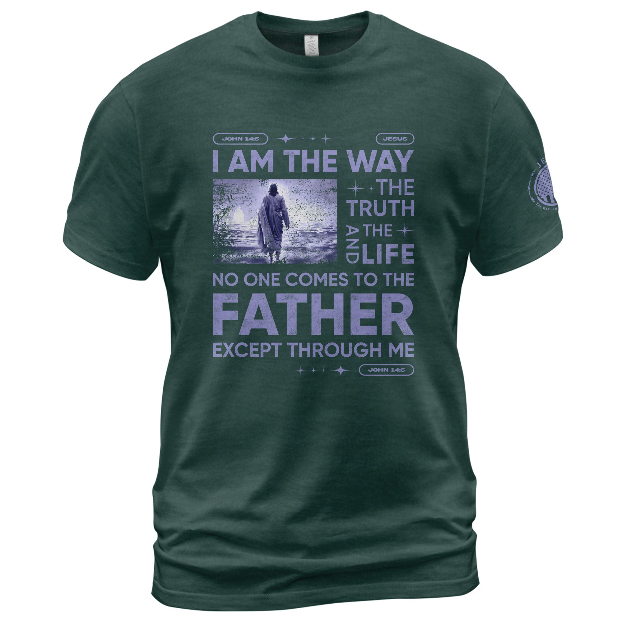 Christian Tee Shirts, Walk the Way John 14:6 - Christian Shirts for Men - Rust Field Wear