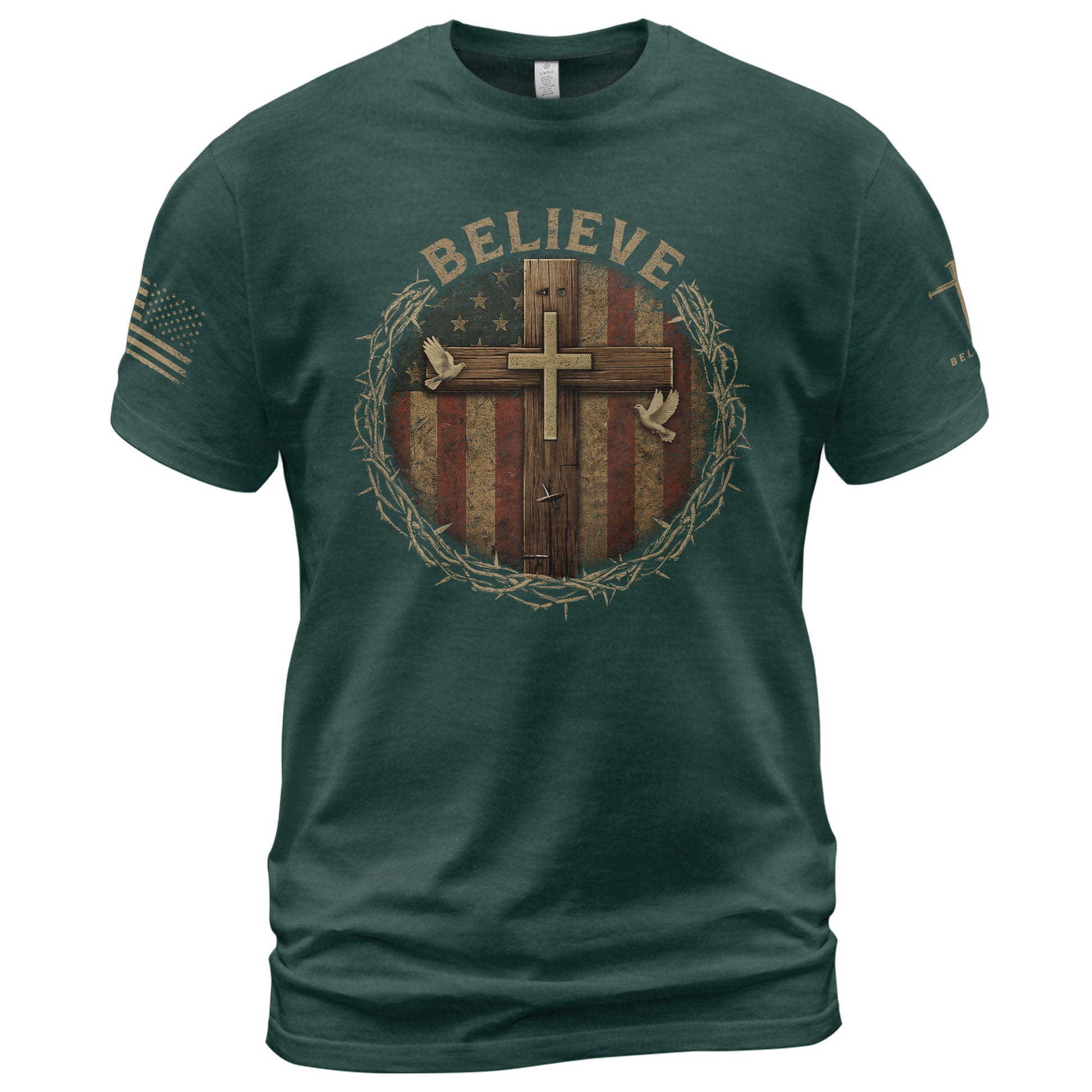 Christian Shirts for Men - Believe The Cross Still Speaks, Christian Tee Shirts - Rust Field Wear