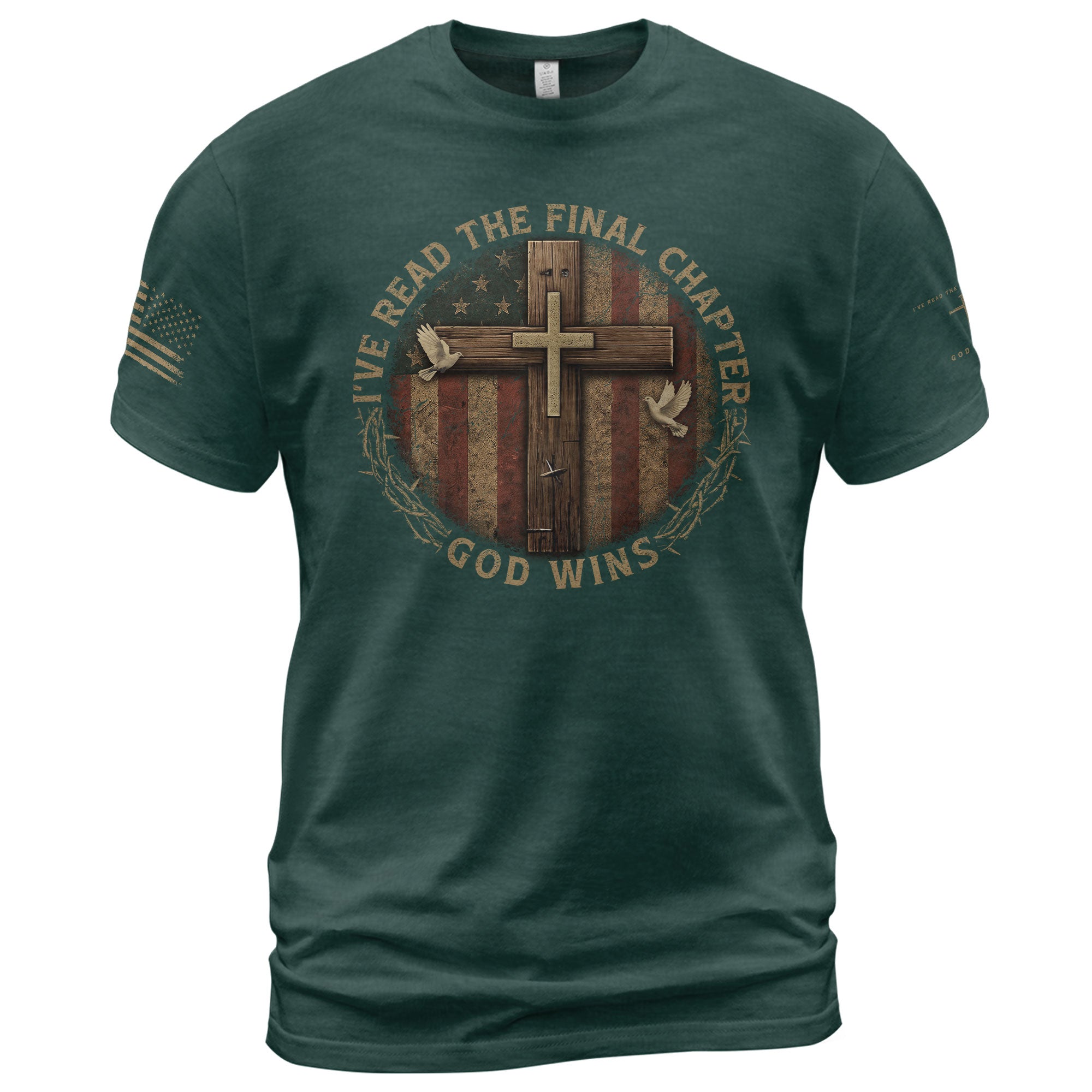 Faith Based Christian Tee Shirts, I’ve Read the Final Chapter, God Wins T Shirts - Christian Shirts for Men - Rust Field Wear