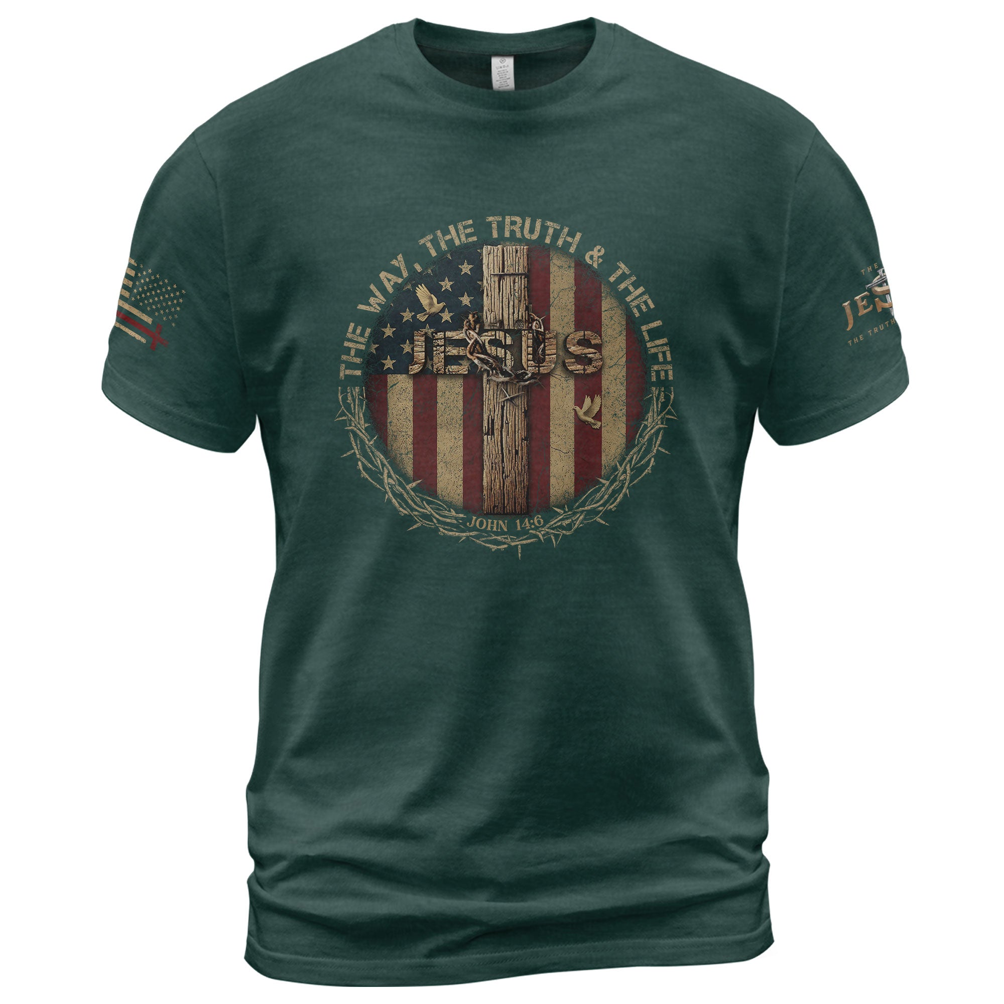 Christian Shirts for Men - JESUS Is the Standard John 14:6, Christian Tee Shirts - Rust Field Wear