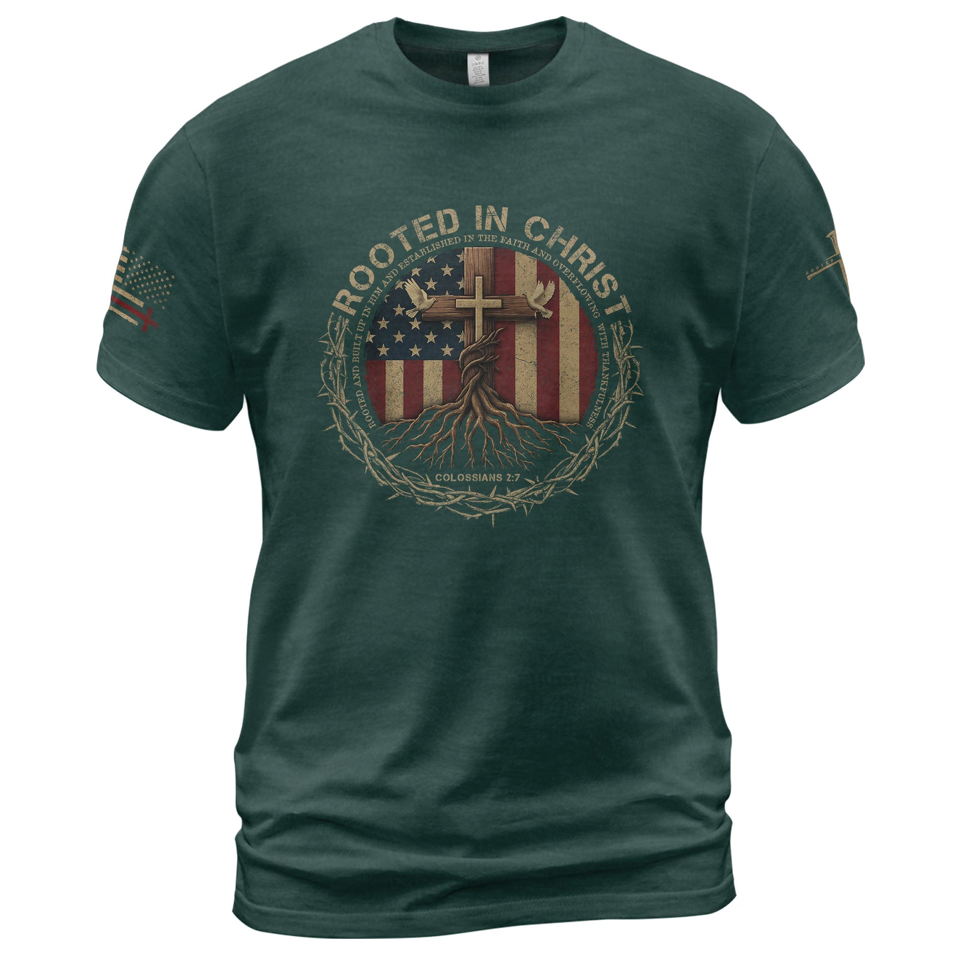 Planted with Purpose Rooted in Christ - Christian Tee Shirts, Christian Shirts for Men - Rust Field Wear