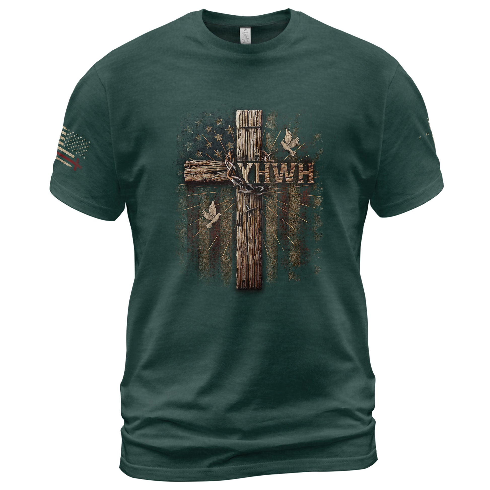 YHWH The Name Above All Names - Christian Shirts for Men, Faith Based Christian Tee Shirts - Rust Field Wear