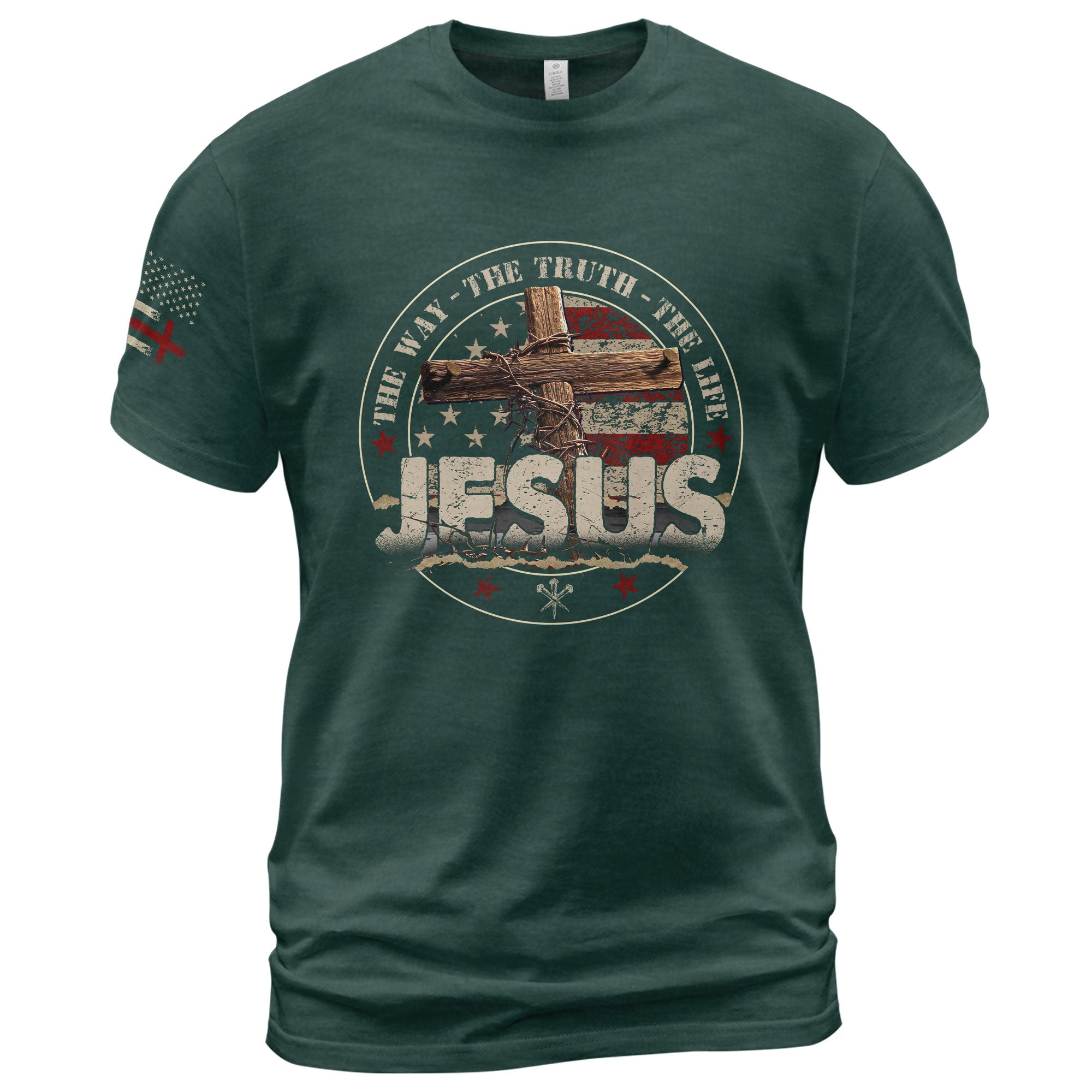 The Way, The Truth, The Life Jesus Is the Only Way - Christian Tee Shirts, Christian Shirts for Men - Rust Field Wear