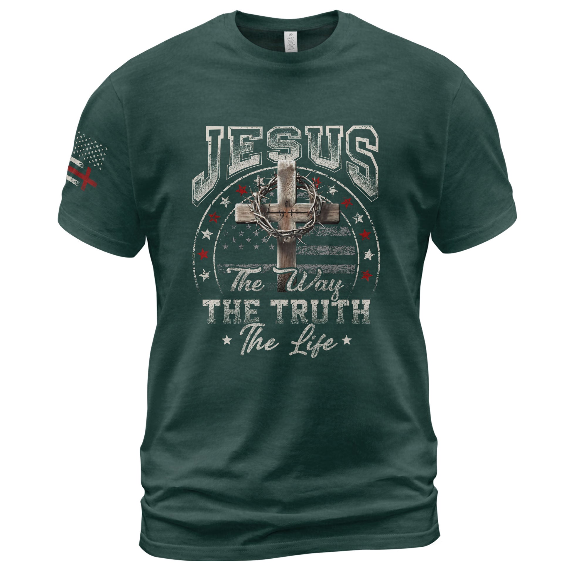 Christian Tee Shirts, Jesus The Way The Truth The Life - Christian Shirts for Men - Rust Field Wear