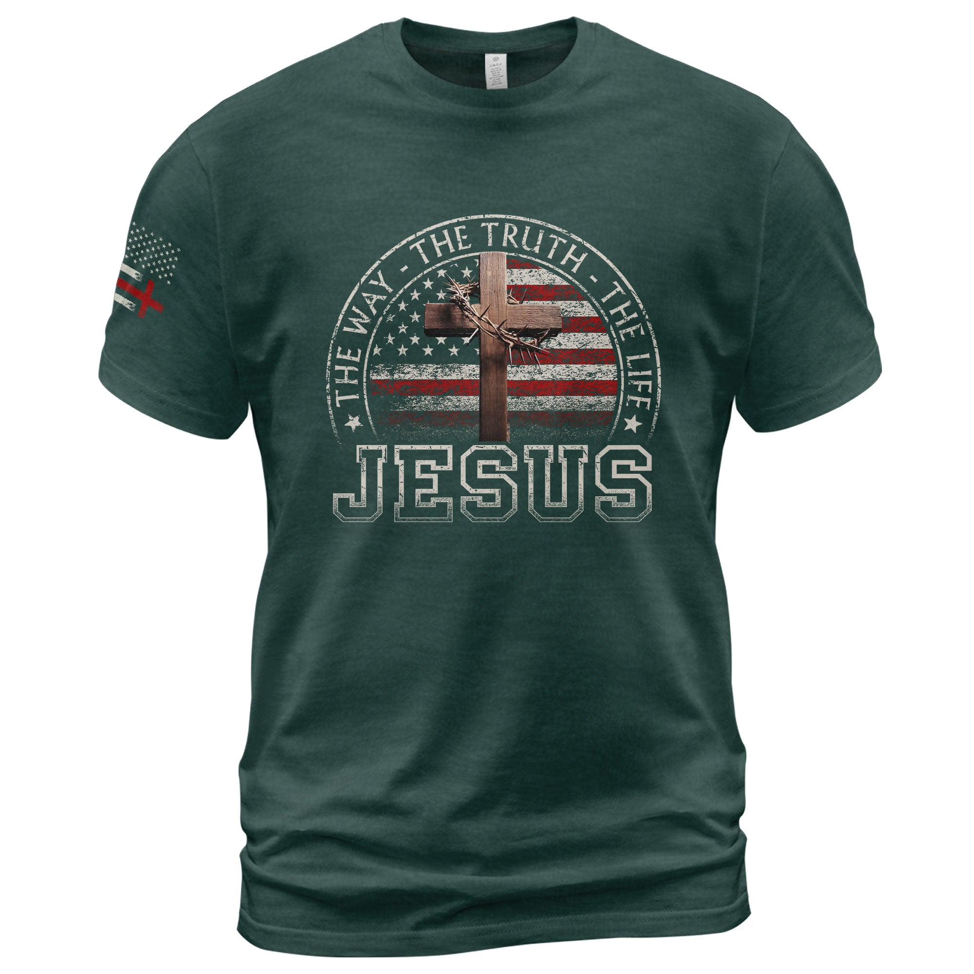 The Way. The Truth. The Life. Jesus - Christian Tee Shirts, Christian Shirts for Men - Rust Field Wear