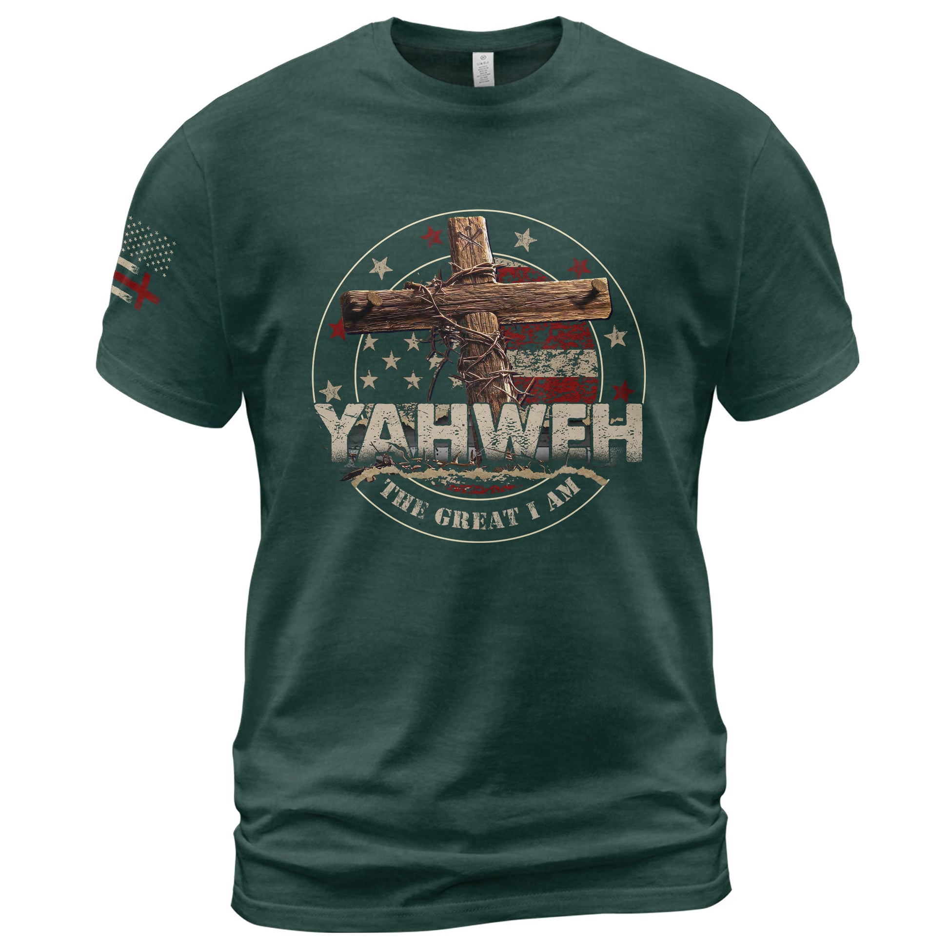 Yahweh The Great I Am, Bold and Unshaken, Christian Tee Shirts - Faith Shirts for Men - Rust Field Wear