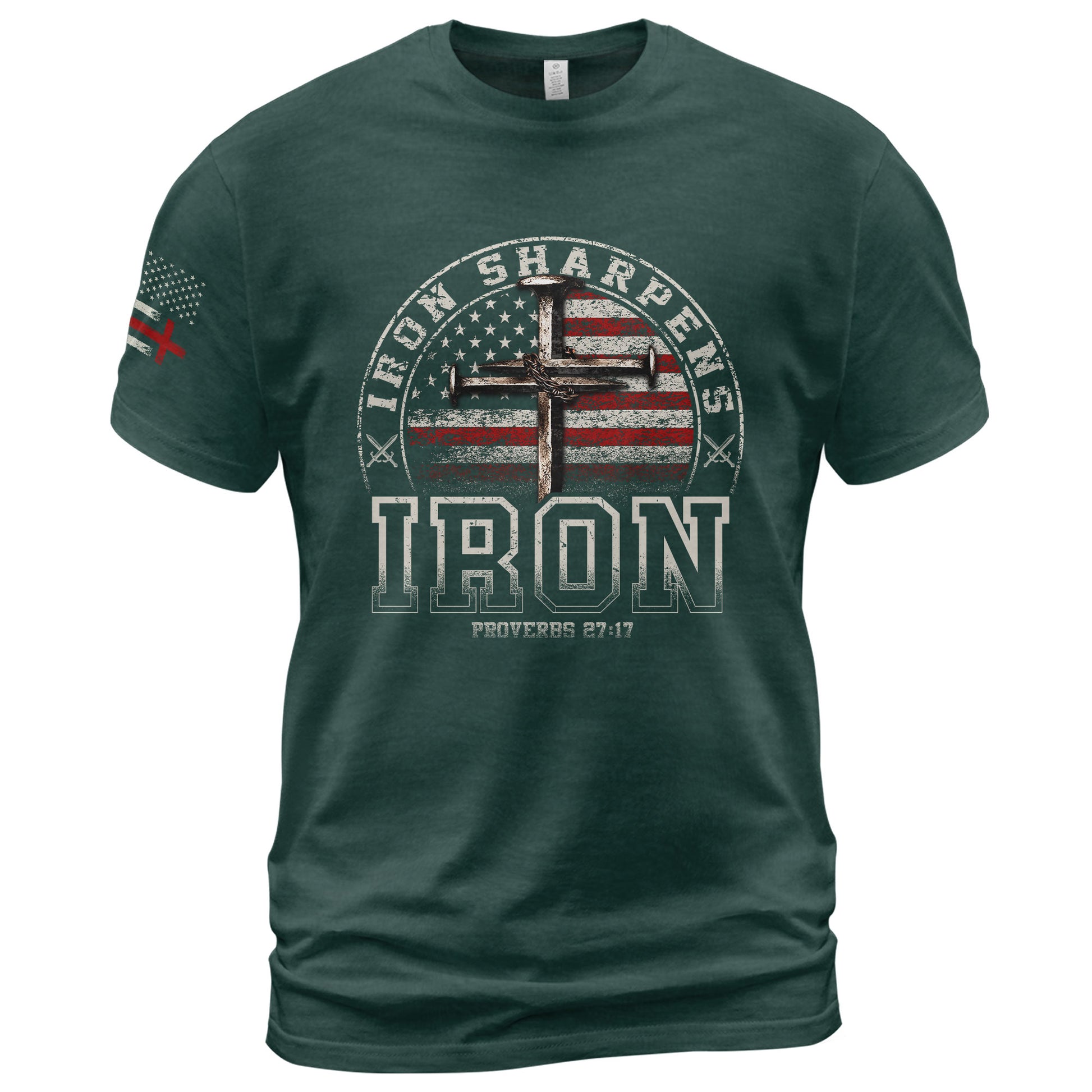 Christian Shirts for Men - Iron Sharpens Iron Christian, Christian Tee Shirts - Rust Field Wear