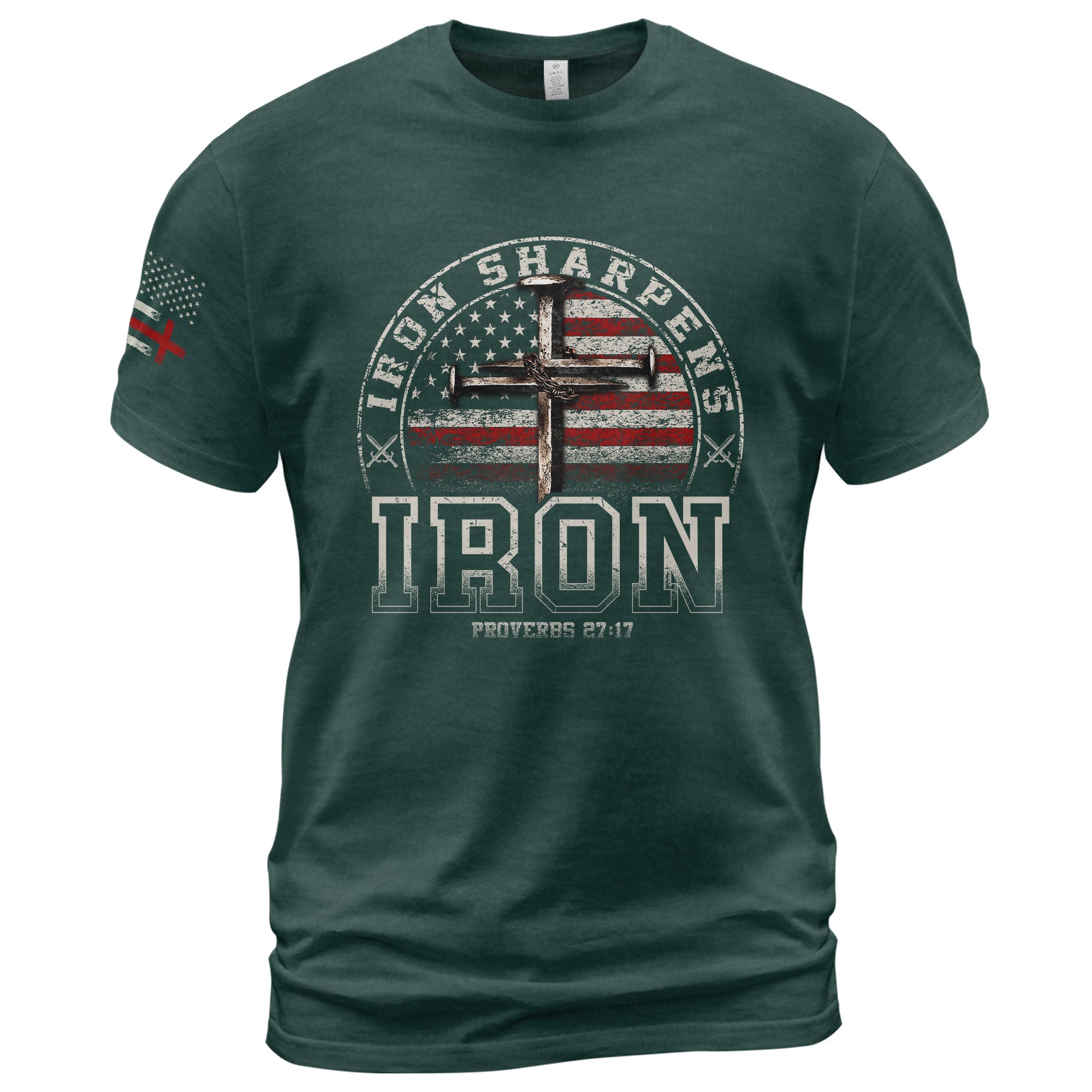 Christian Shirts for Men - Iron Sharpens Iron Christian, Christian Tee Shirts - Rust Field Wear