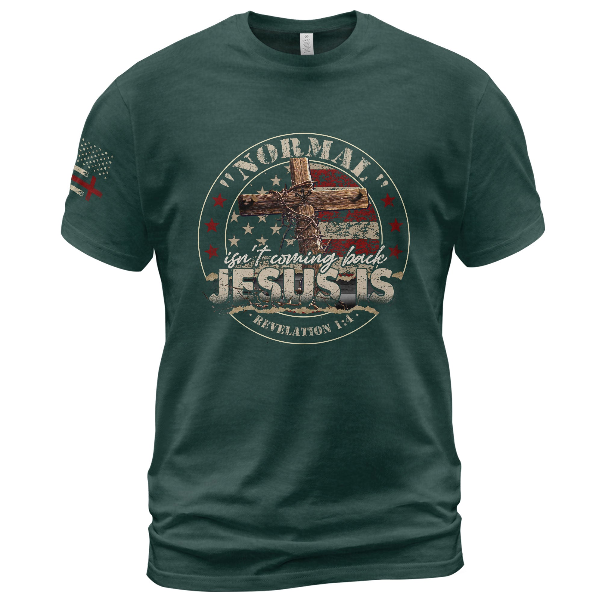 “Jesus Is Coming Normal Isn’t” - Christian Shirts for Men, Faith Based Christian Tee Shirts - Rust Field Wear