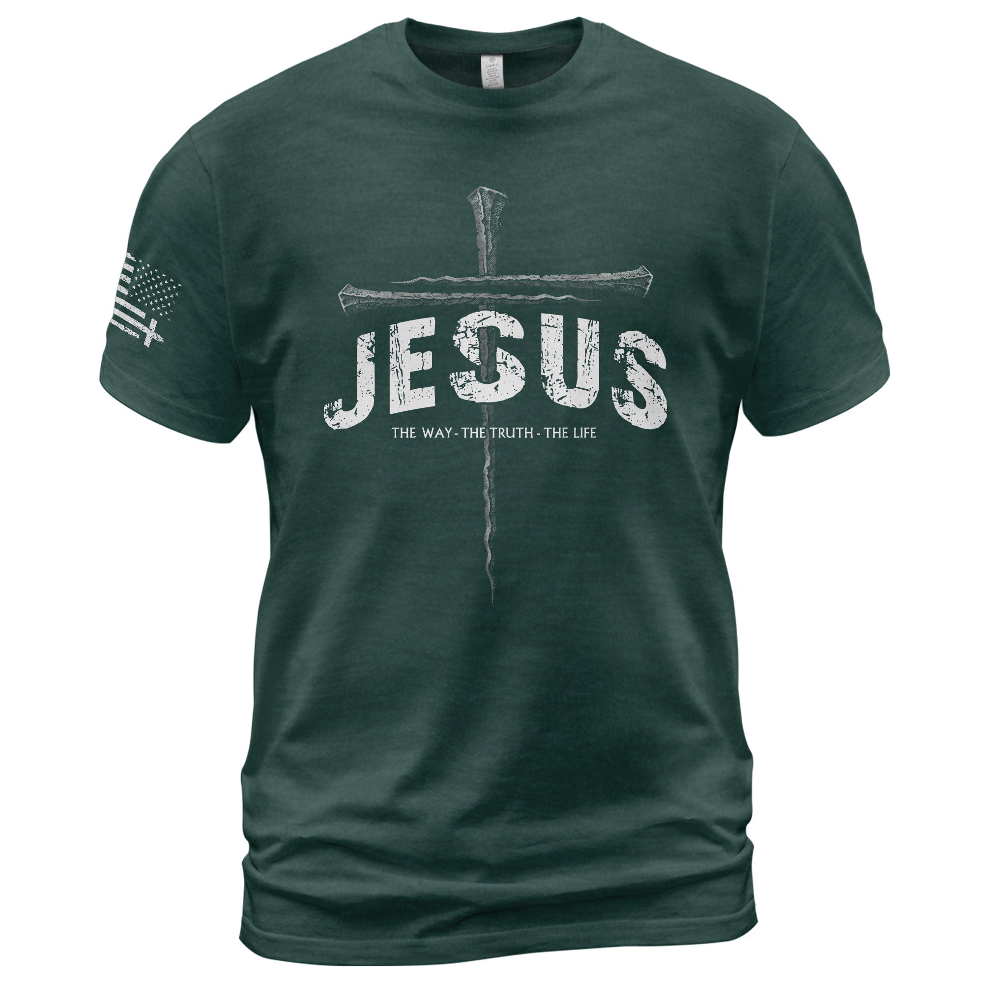 Jesus Cross Christian The Way, The Truth, The Life - Christian Tee Shirts, Christian Shirts for Men - Rust Field Wear
