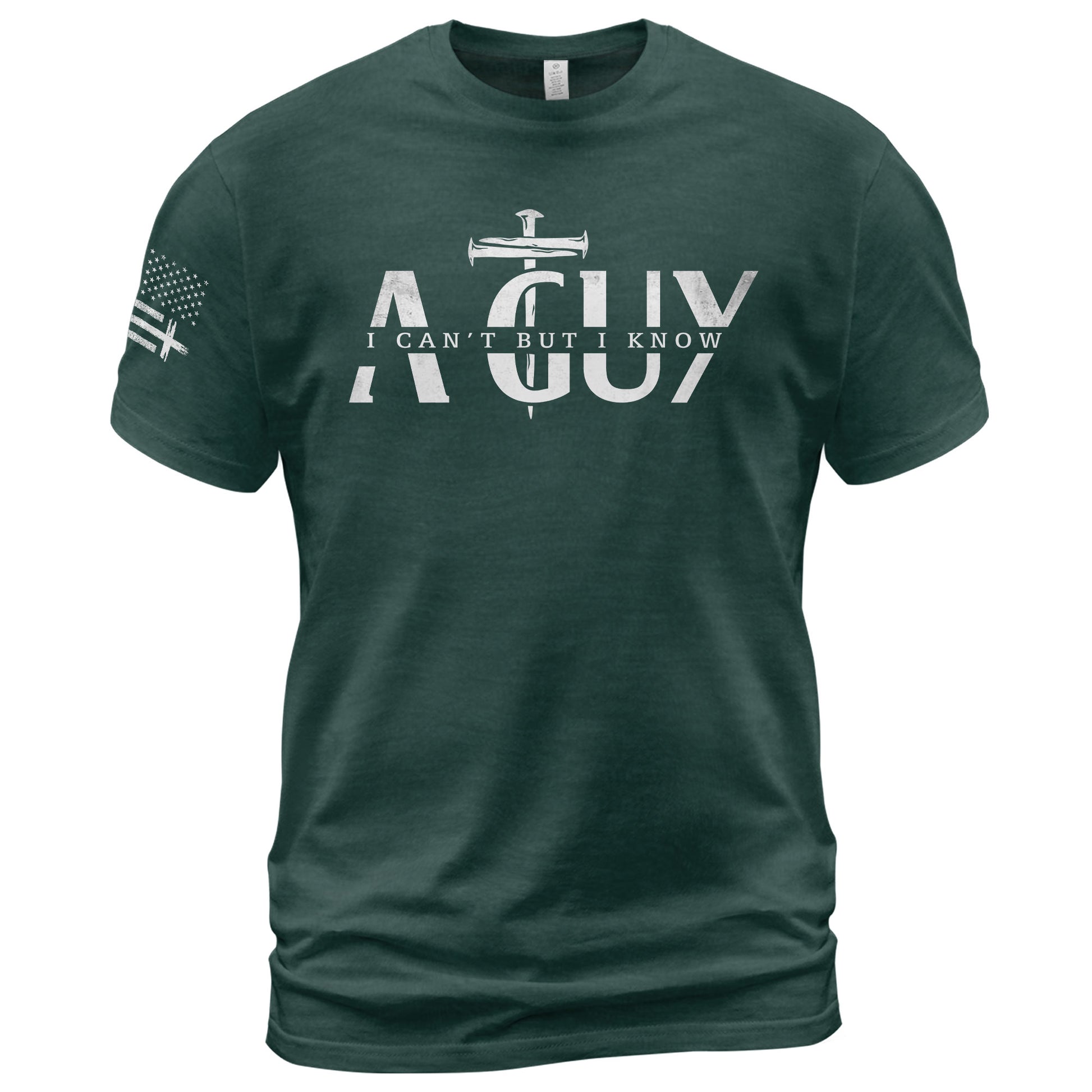 I Can’t But I Know A Guy Cross Nail Christian - Christian Shirts for Men, Faith Based Christian Tee Shirts - Rust Field Wear